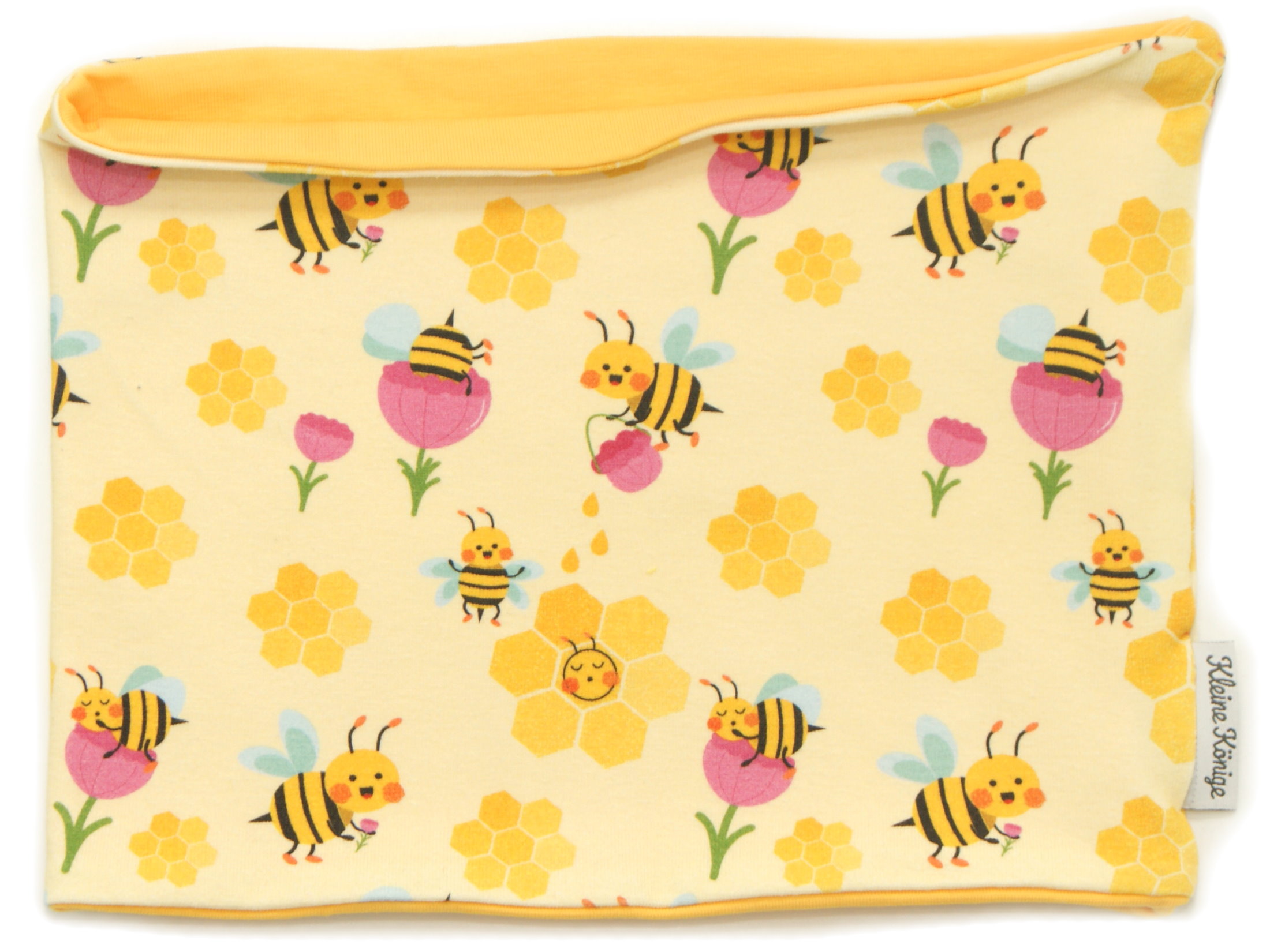 Kinderloop Schal Biene "Honey Bee" gelb fuchsia