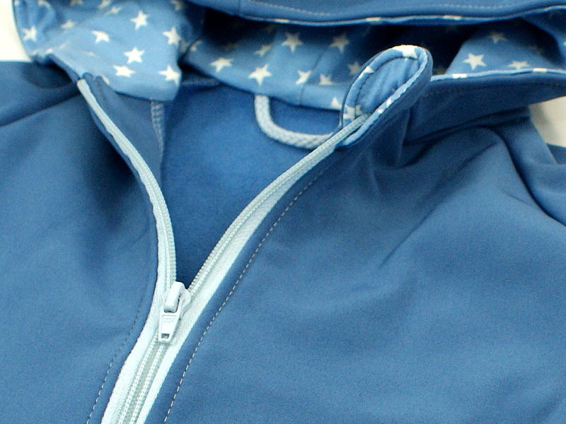Softshelloverall Anzug "Uni" jeansblau mit Tasche