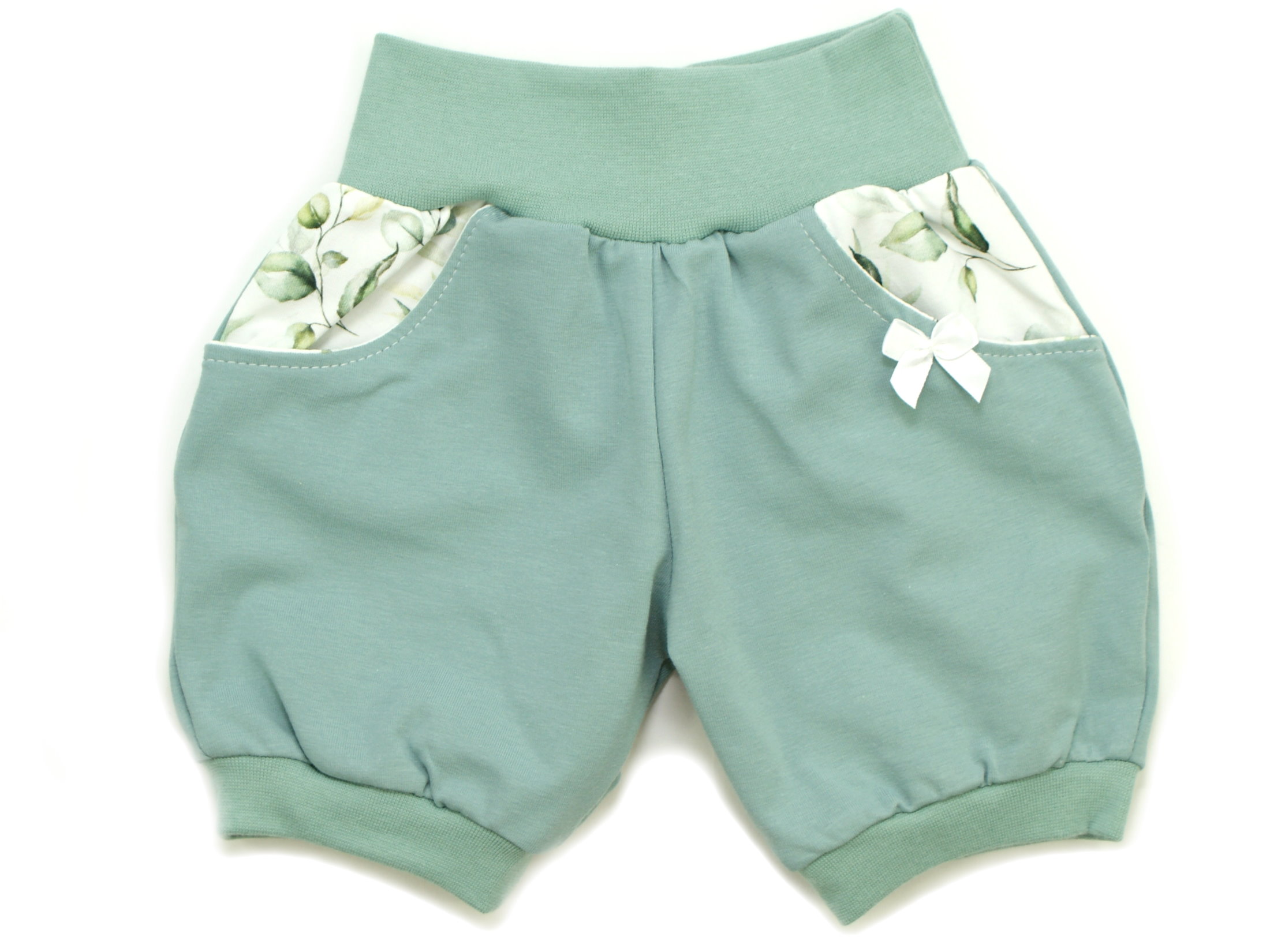 Kinder Sommer Shorts mit Taschen "Eukalyptus" mint