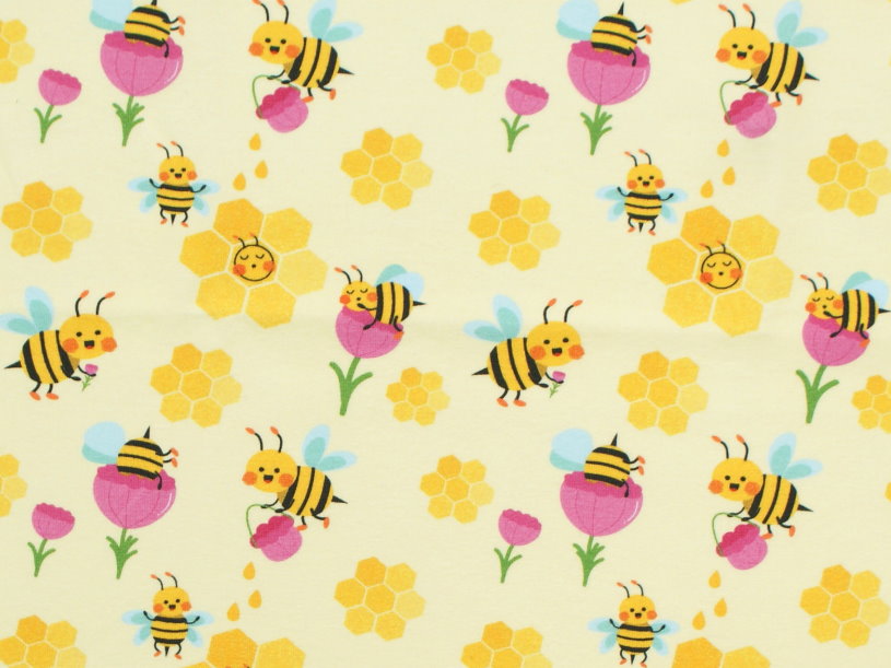 Kinder Drehkleid Biene "Honey Bee" gelb fuchsia