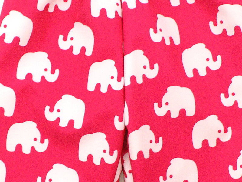 Kinder Outdoorhose Jeans Räuberhose "Elefanten" pink