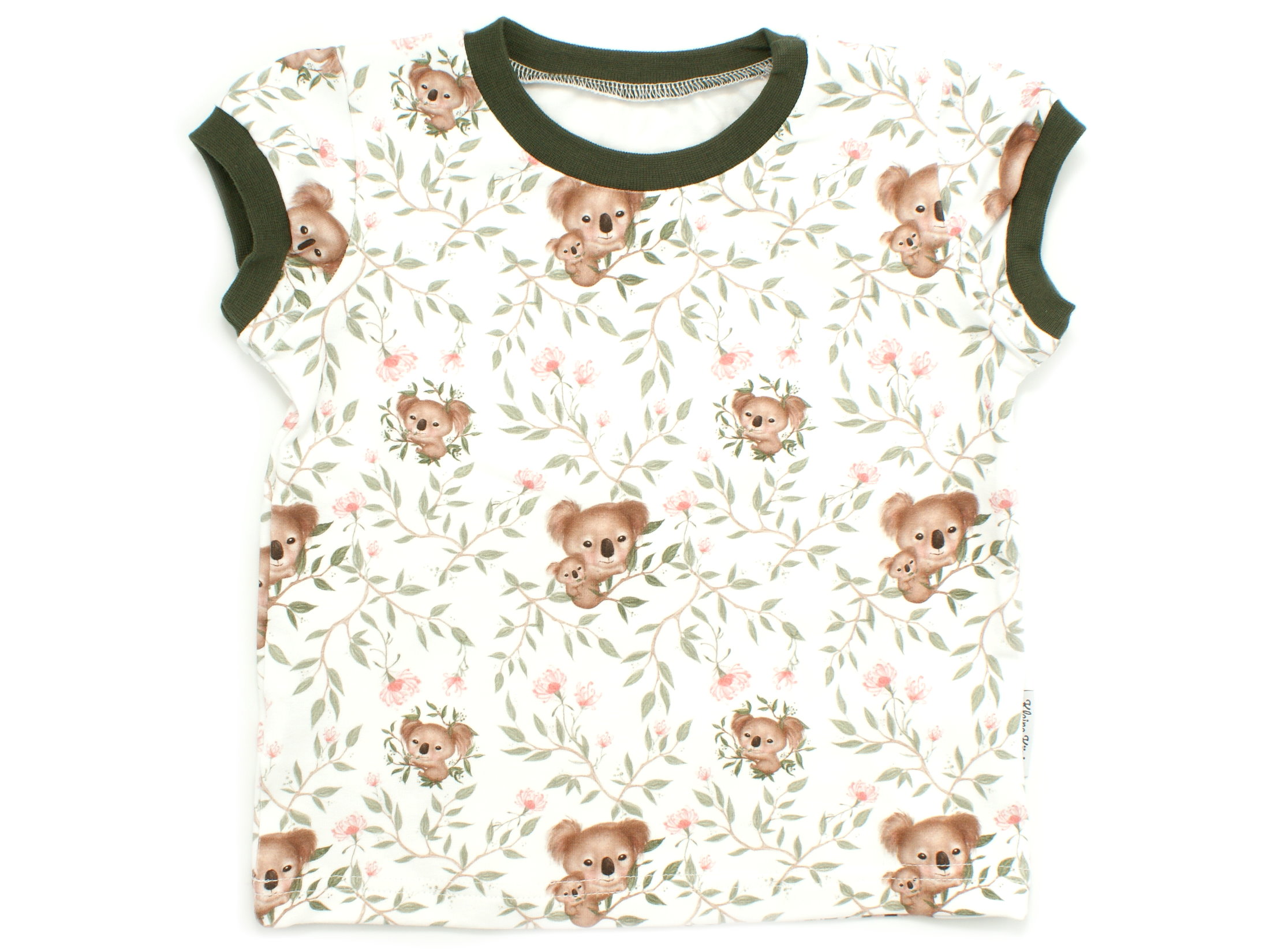 Kinder T-Shirt "Sweet Koalas" weiß oliv