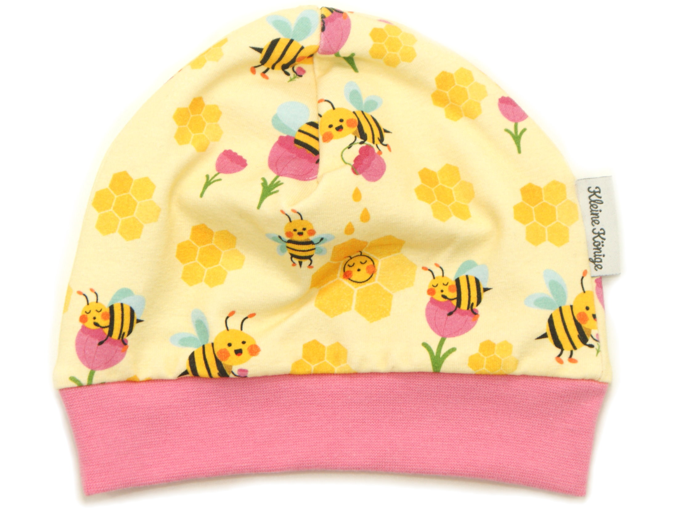 Kindermütze Biene "Honey Bee" gelb fuchsia
