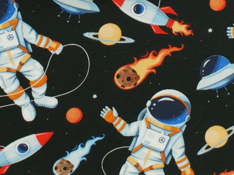 Kinder T-Shirt Astronaut "Raumfahrer Luke" schwarz