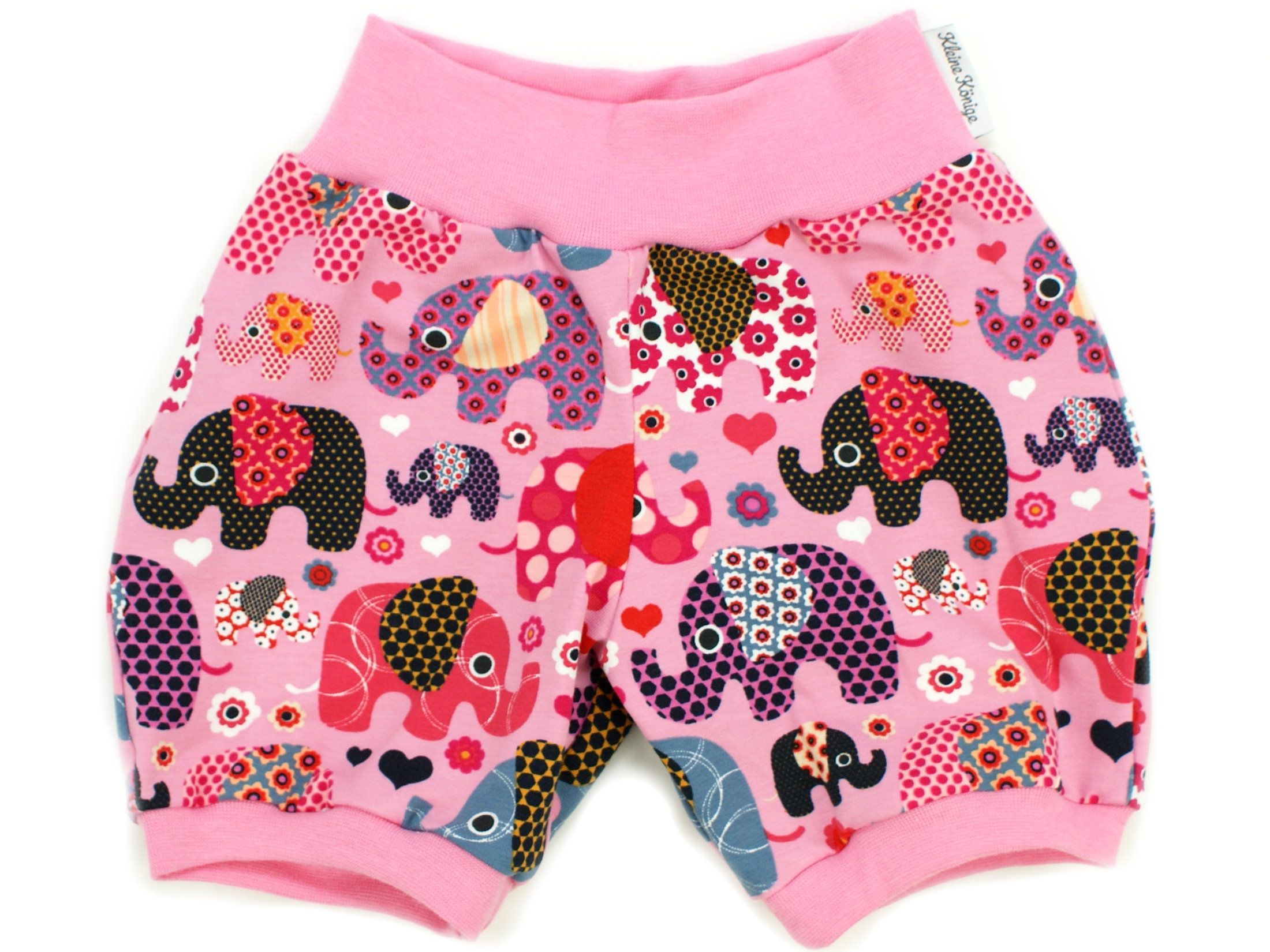 Kinder Sommer Shorts "Elefantenparty" beere rosa