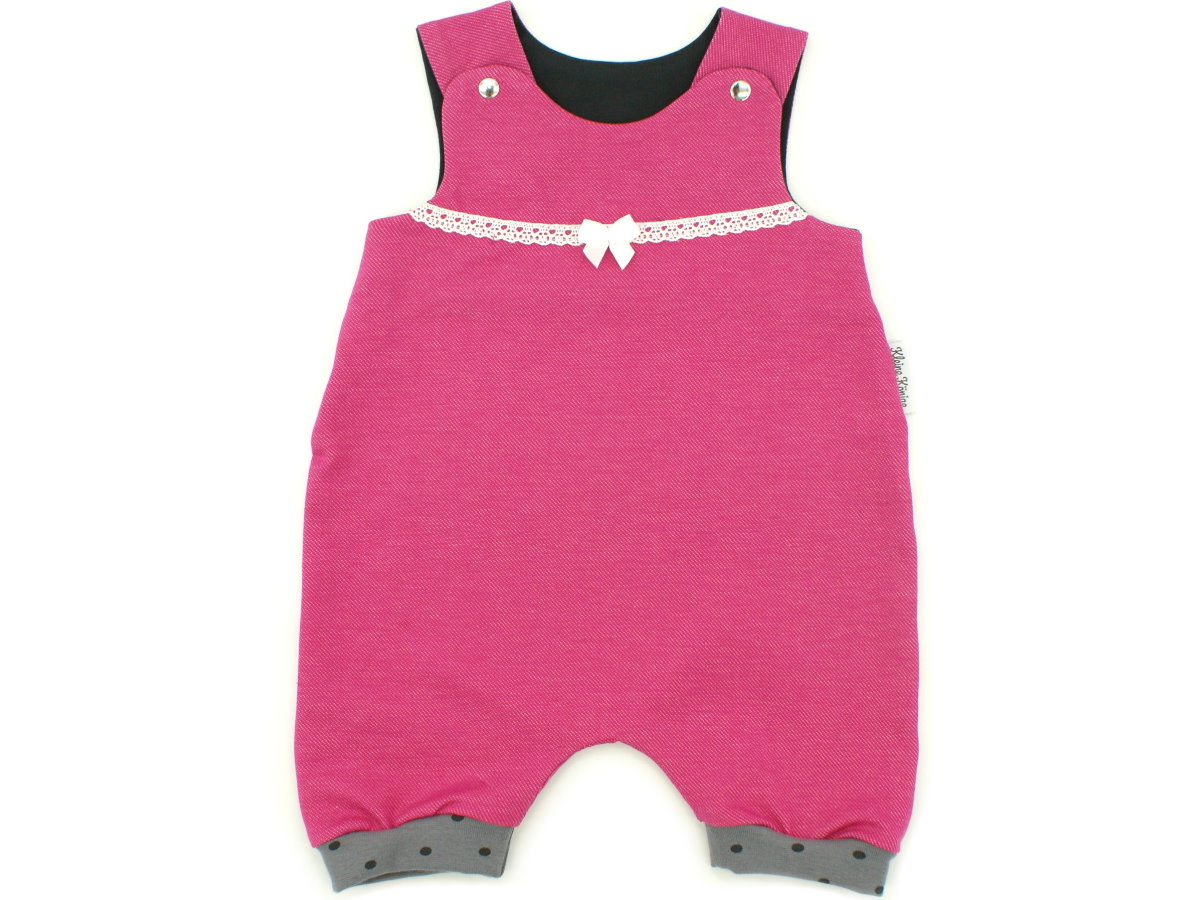 Baby Kurzstrampler Jeansjersey pink 62/68