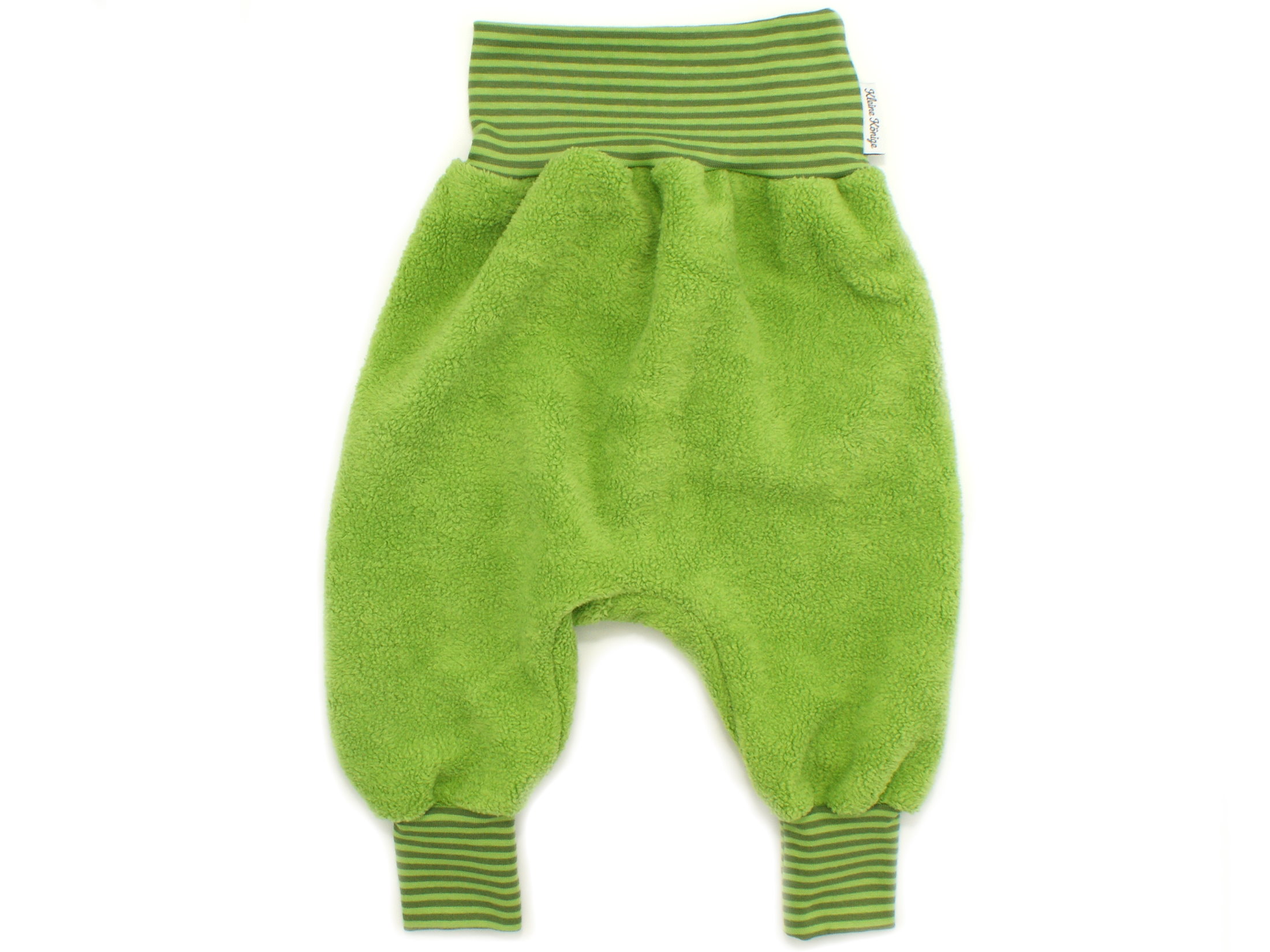 Kinder Fleece Pumphose Sweathose grün Streifen