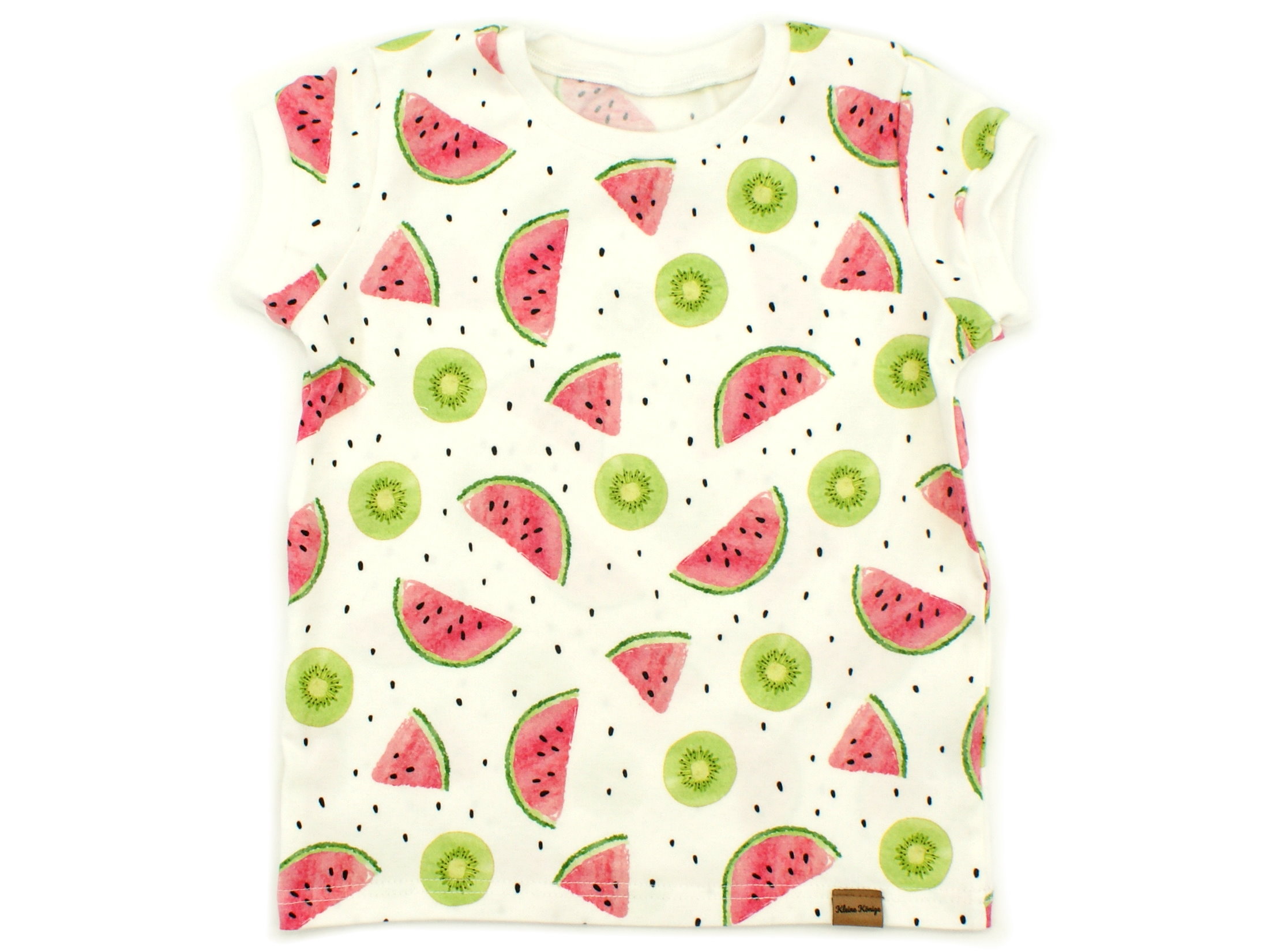 Kinder T-Shirt Melone Kiwi "Fruity" lemon weiß