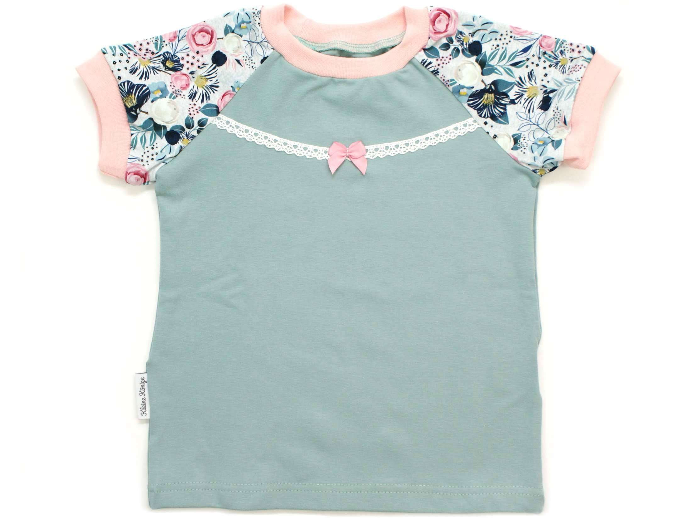 Kinder T-Shirt Blumen "Charming Flowers" mint rosé