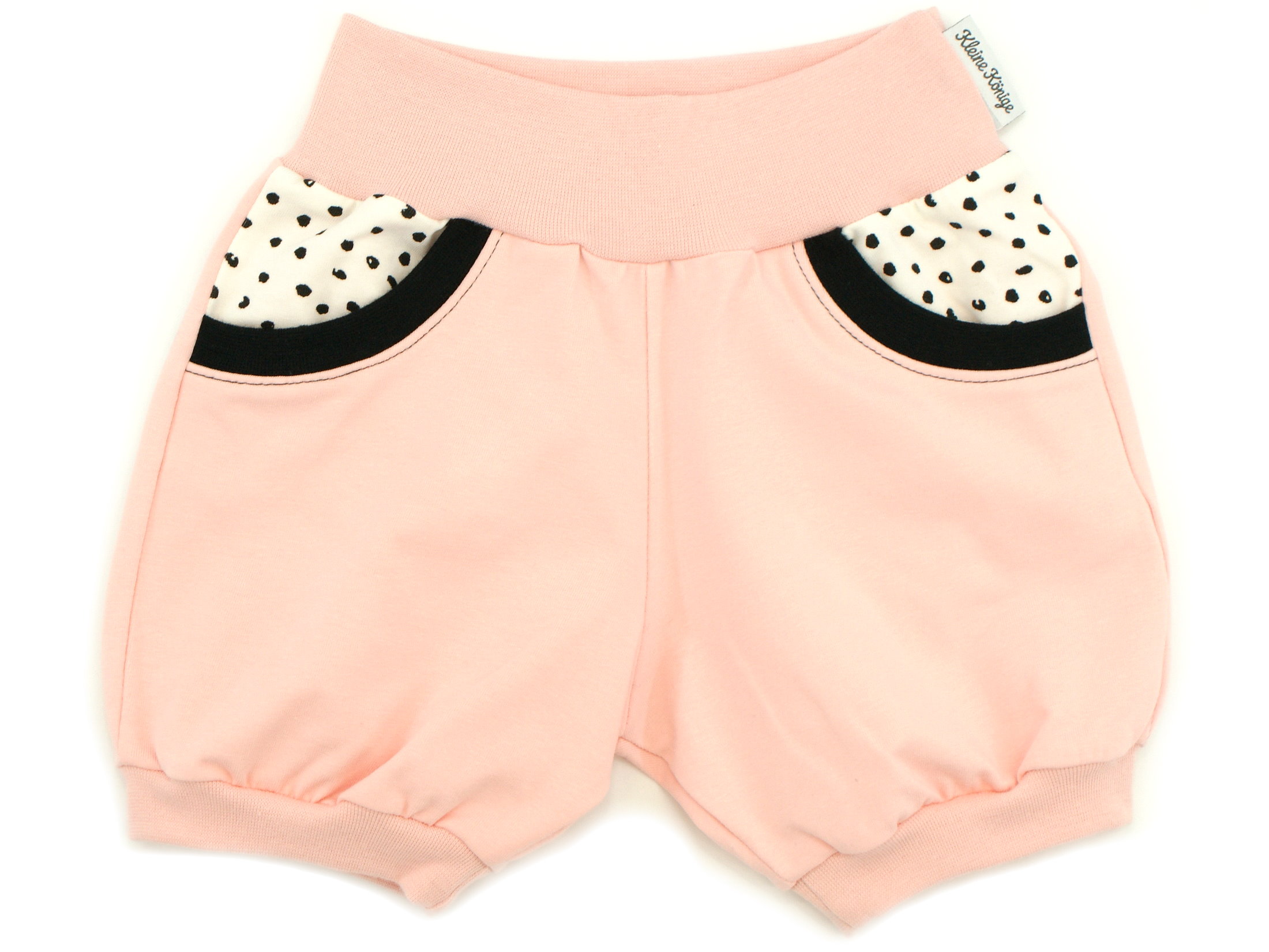 Kinder Sommer Shorts mit Taschen "Little Dots" creme altrosa