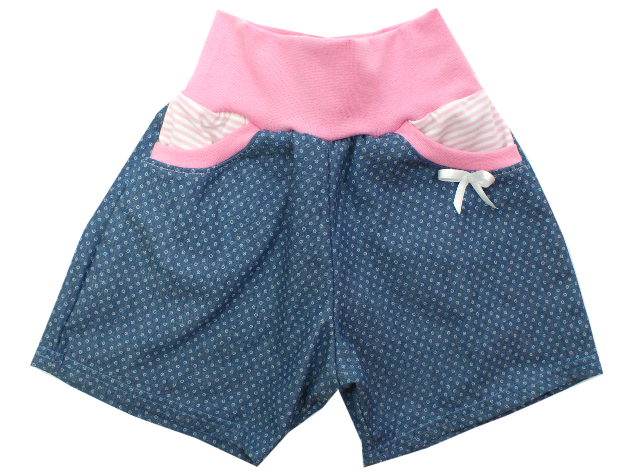 Kinder Sommer Shorts "Dotty" Jeans rosa 50/56