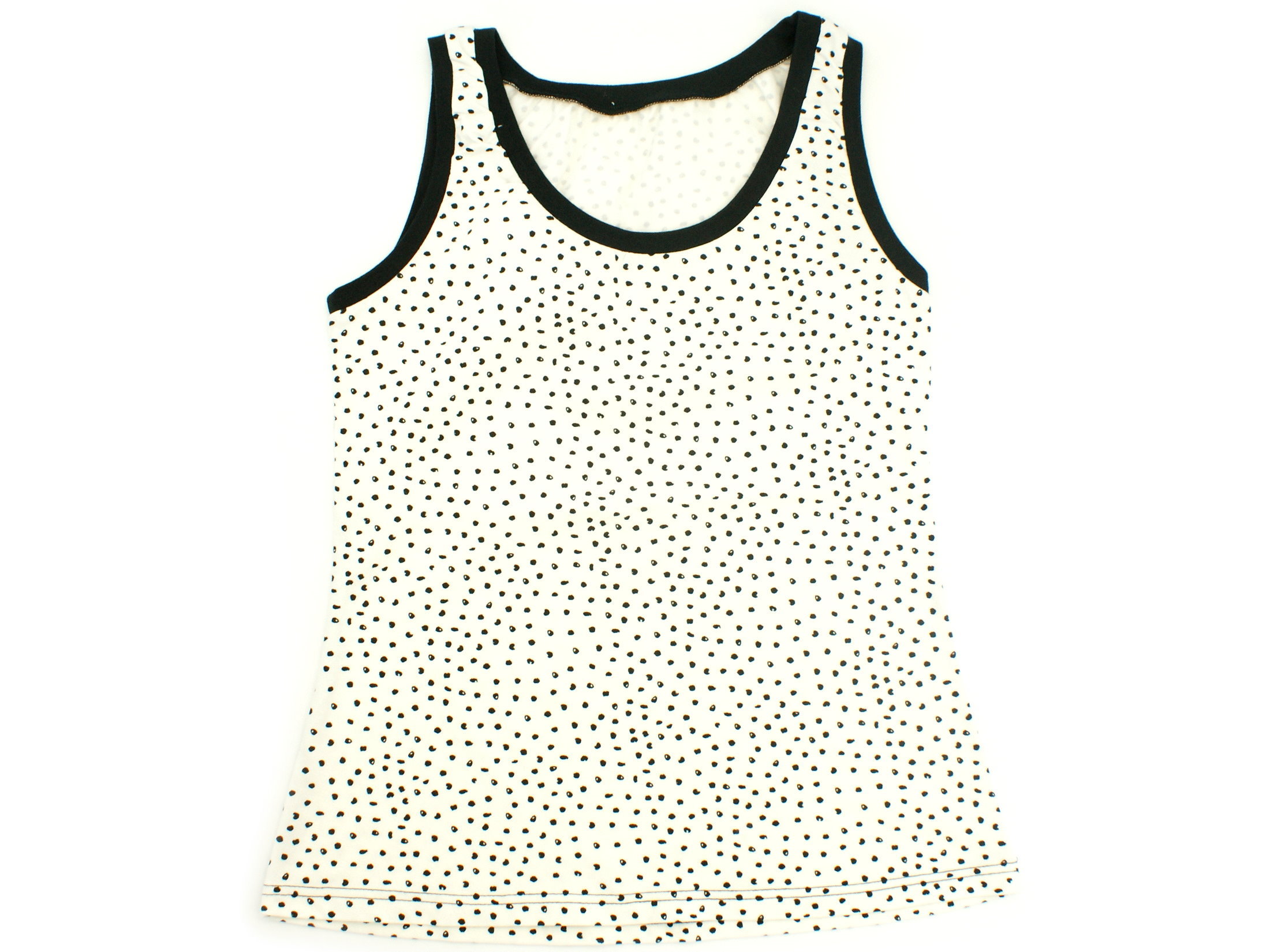 Damen Tanktop Shirt "Little Dots" creme schwarz 36/38