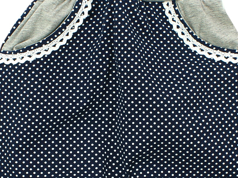 Pumphose mit Tasche "Punkte" marineblau weiß