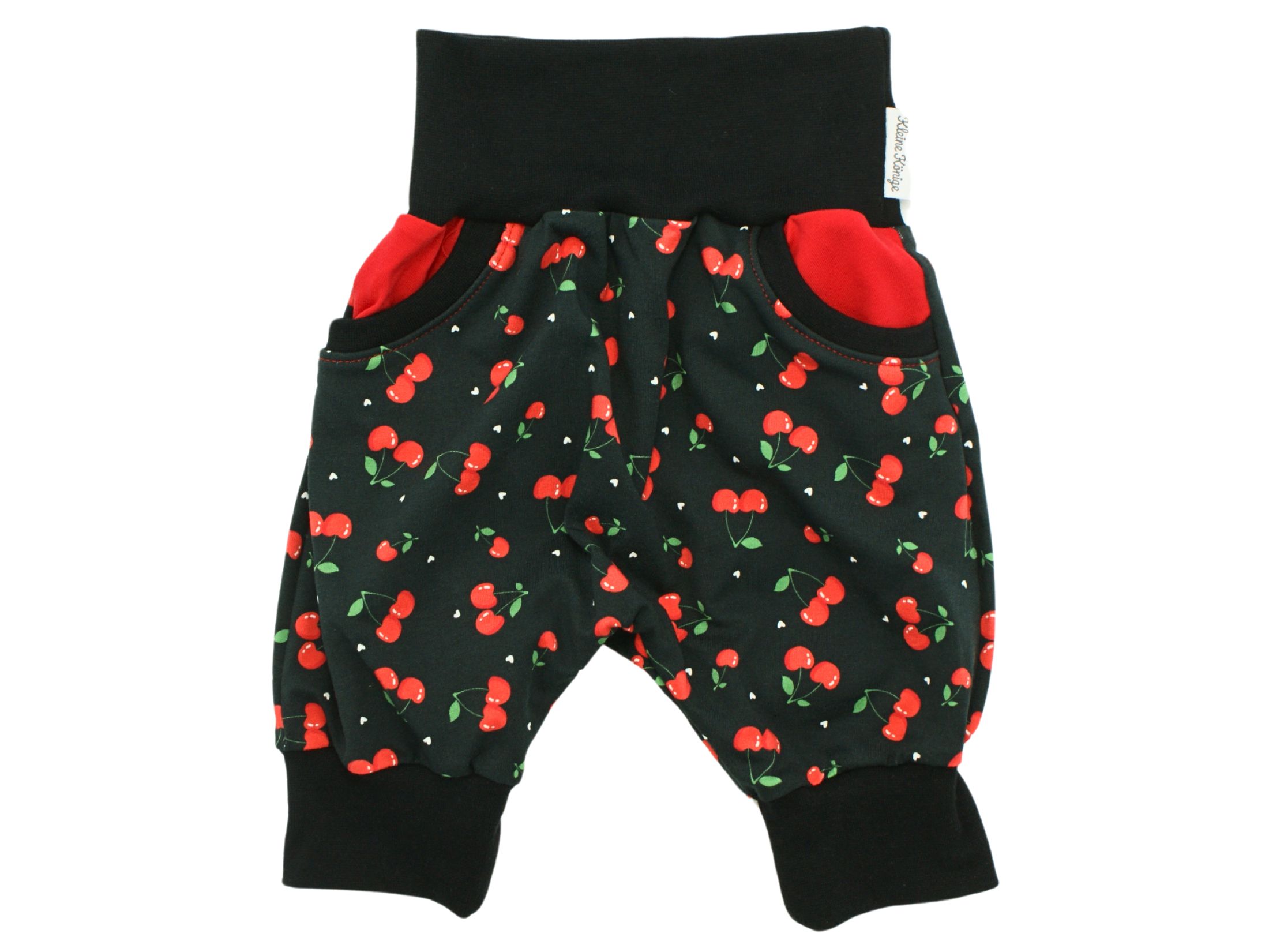 Kinder Bermuda-Shorts "Minikirschen" schwarz rot
