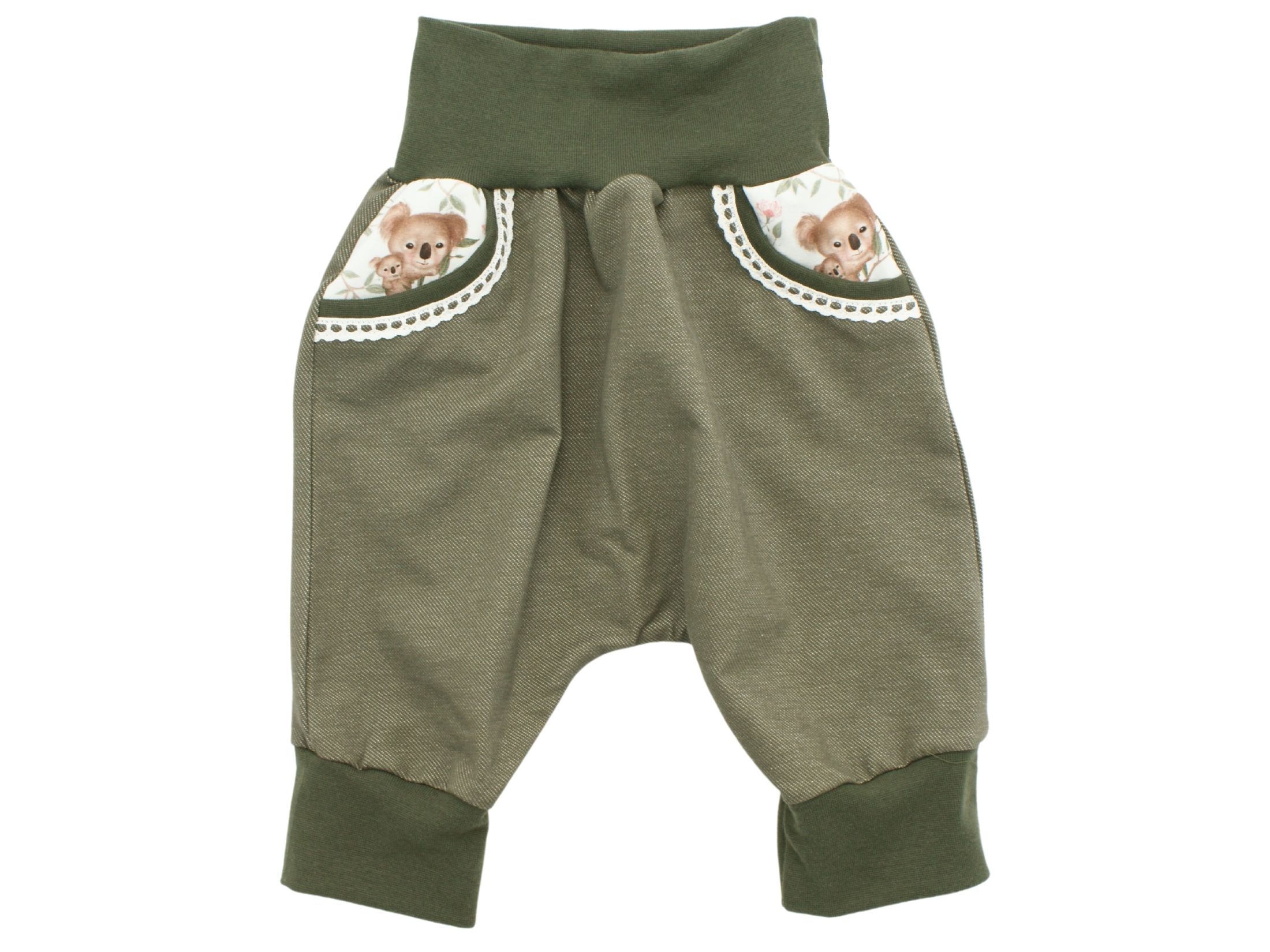 Kinder Bermuda-Shorts "Sweet Koalas" Jeansjersey oliv