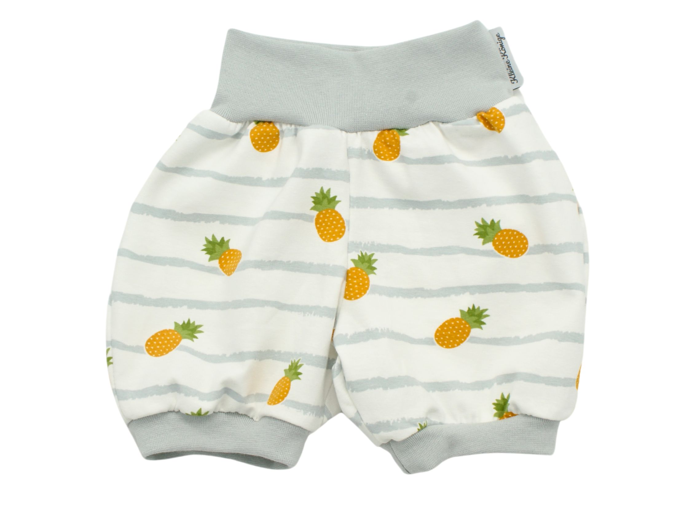 Kinder Shorts "Ananas" weiß hellgrau