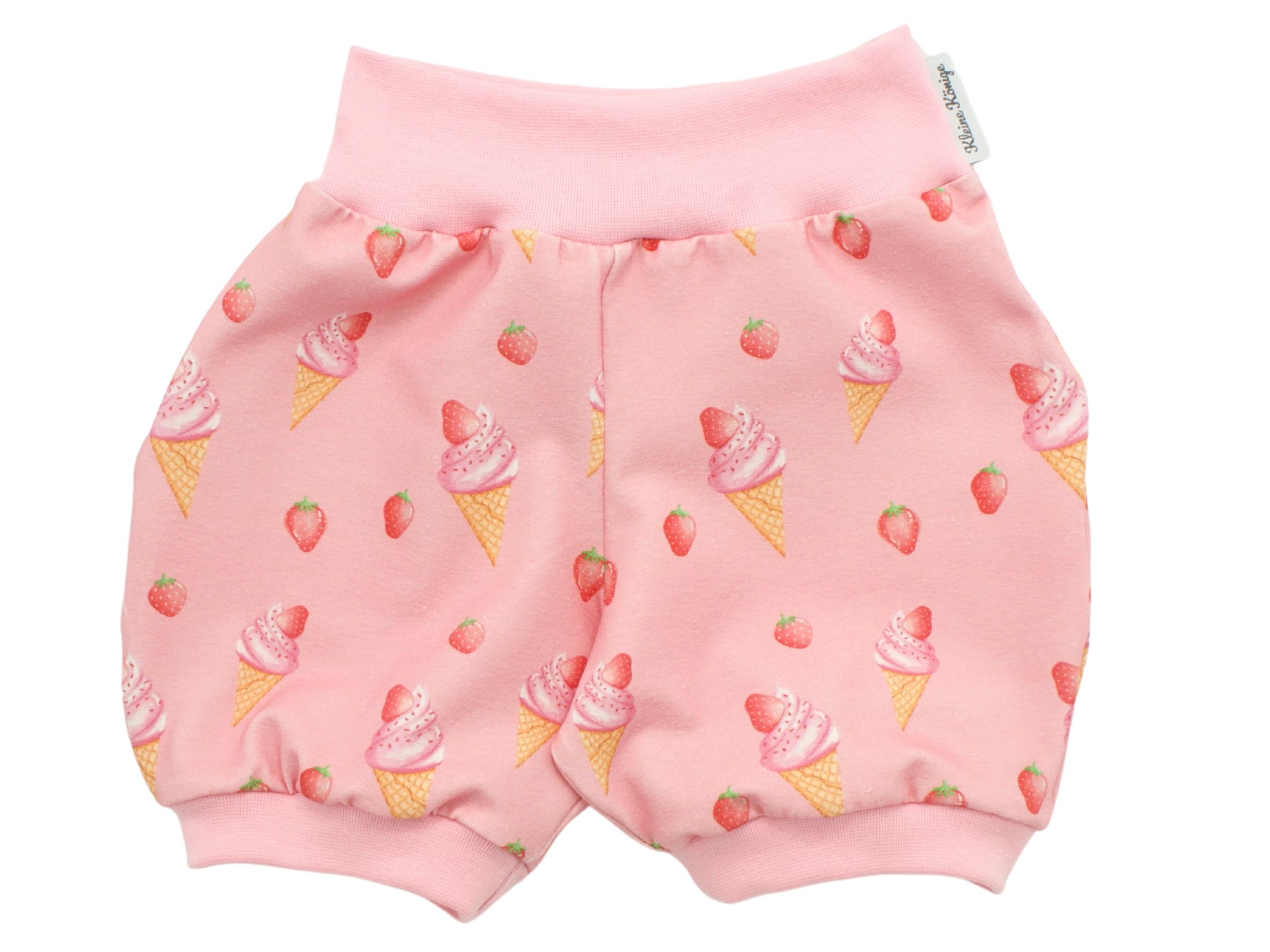 Kinder Sommer Shorts "Erdbeereis" rosa rot