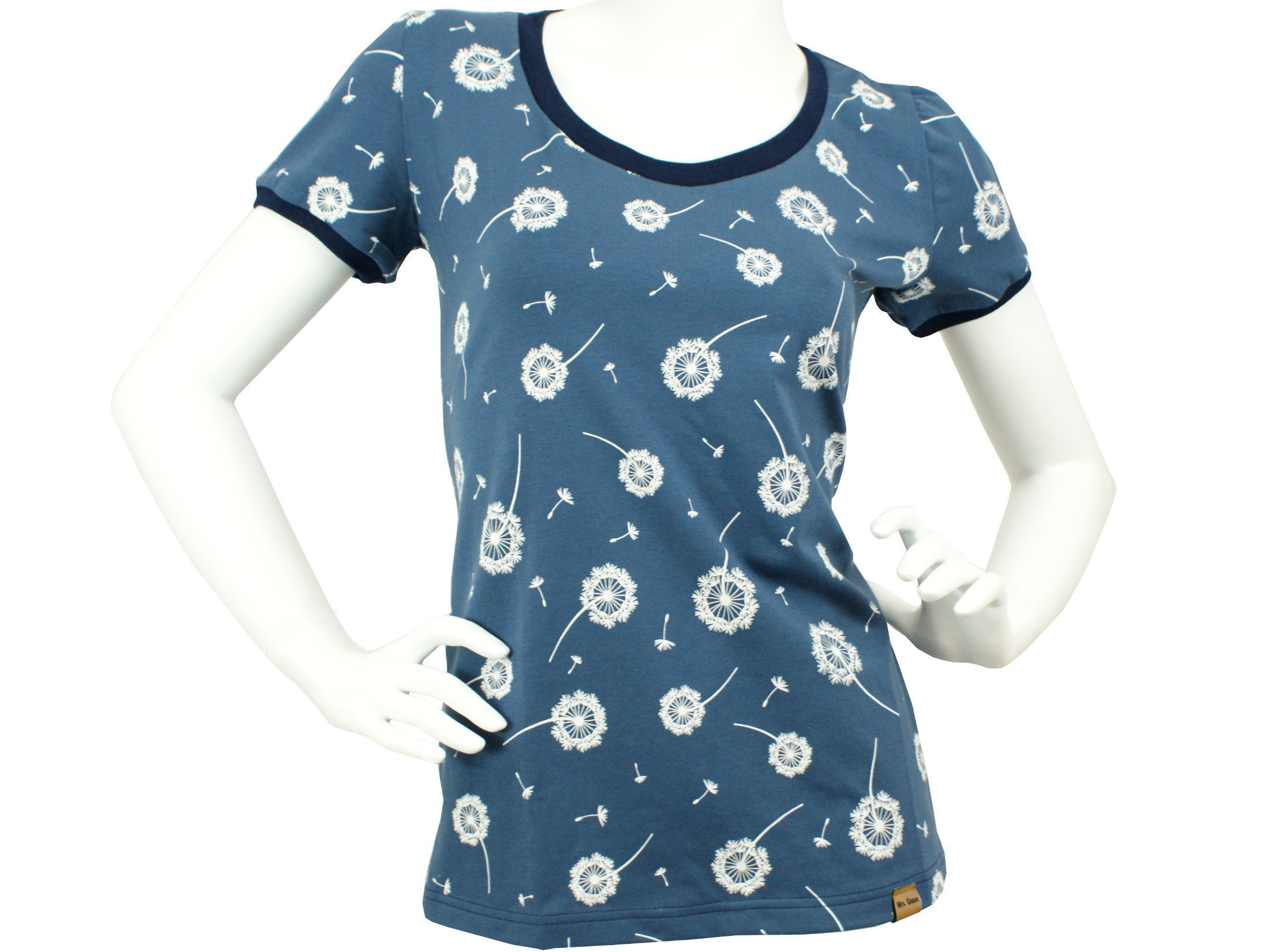 Damen T-Shirt Tanktop "Pusteblumen" blau in 2 Längen