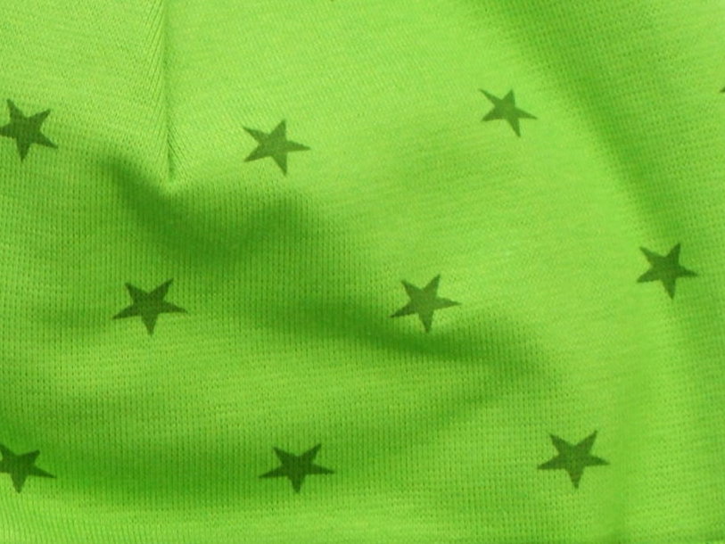 Kinder Hipster Beanie Mütze "Waschbär" Sterne grün