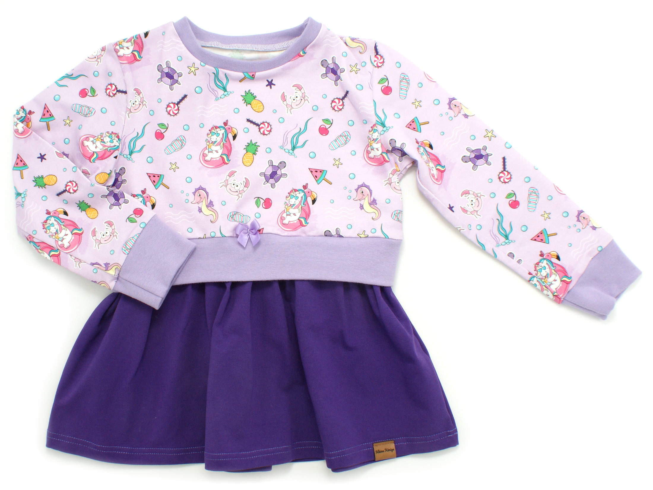 Girly Dress Kinderkleid "Unicornparty" flieder lila