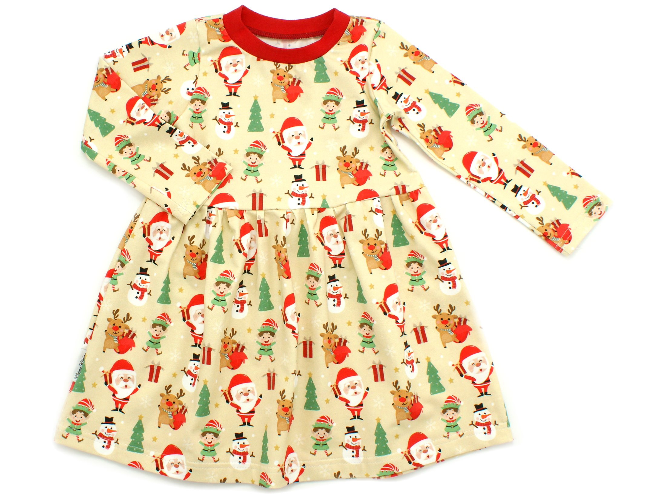 Kinderkleid Tunika "Weihnachtsparty" rot