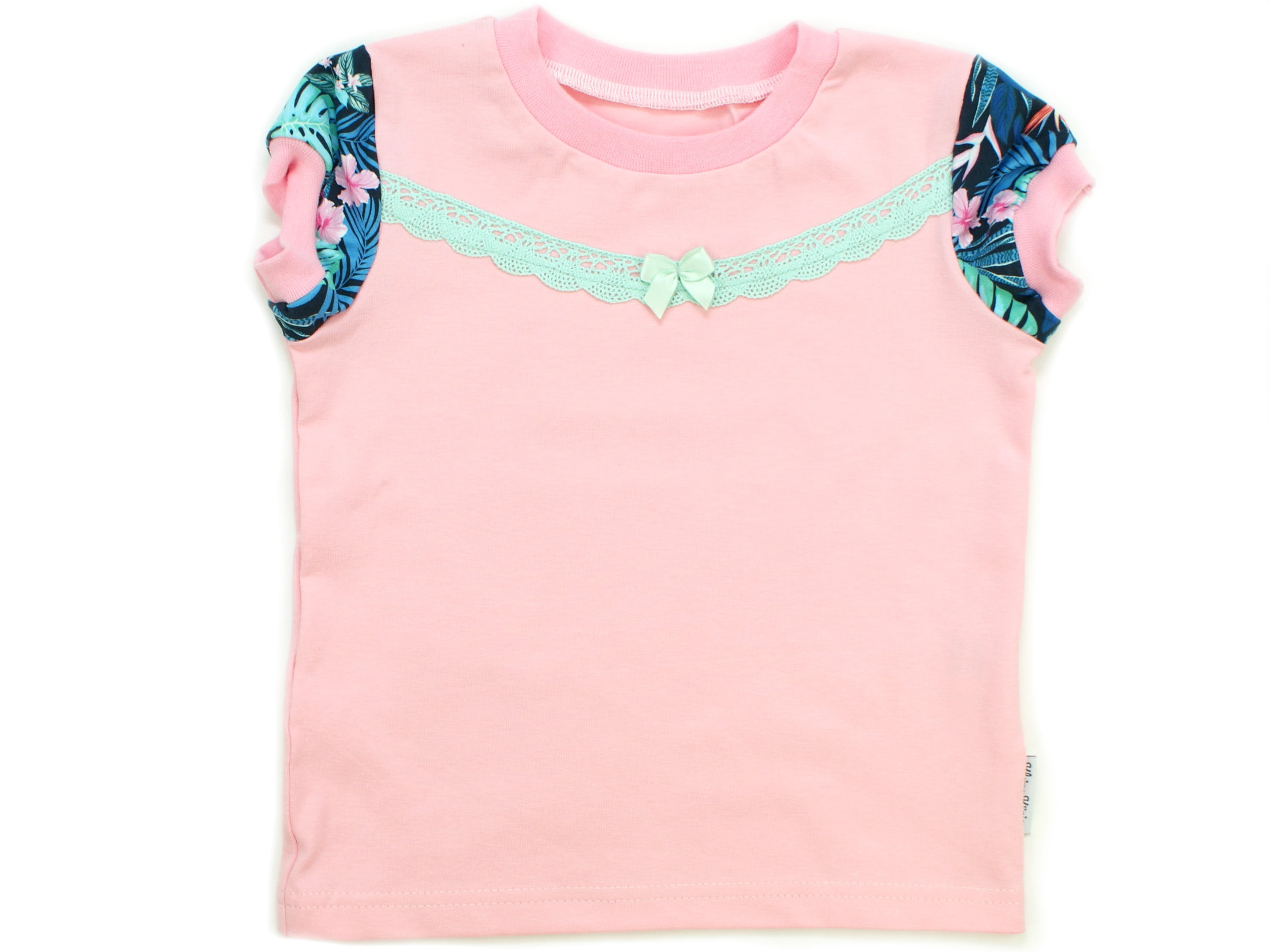 Kinder T-Shirt "Tropic" uni rosa