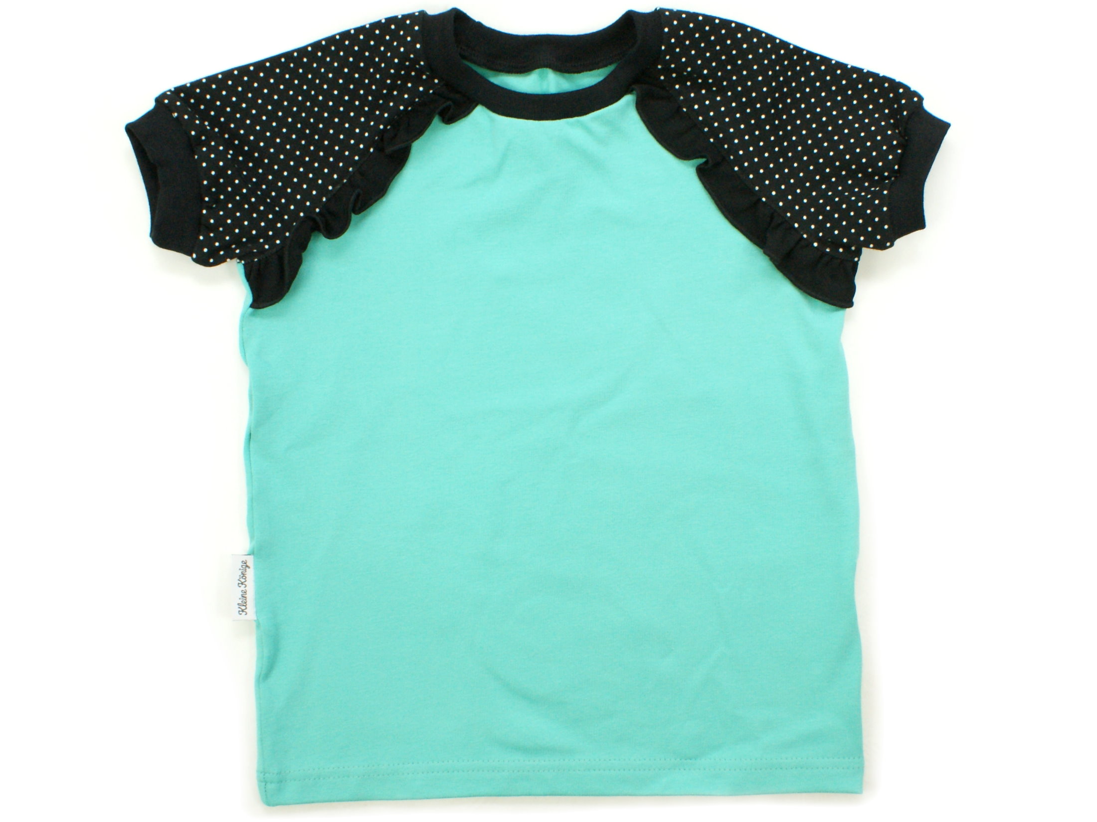 Kinder T-Shirt "Punkte" schwarz tannengrün
