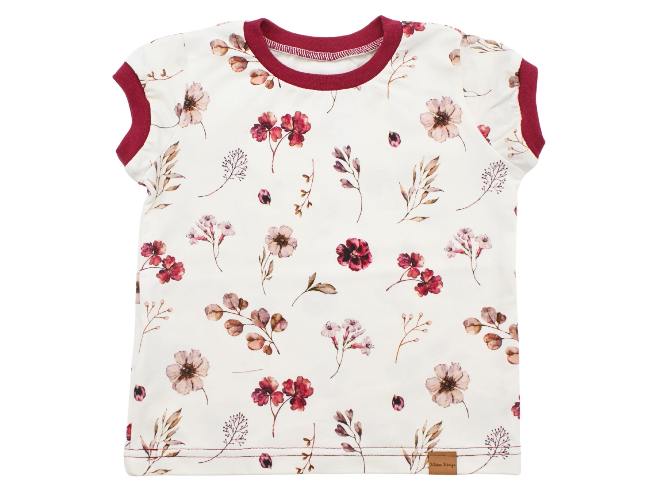 Kinder T-Shirt "Berry Blossom" weinrot