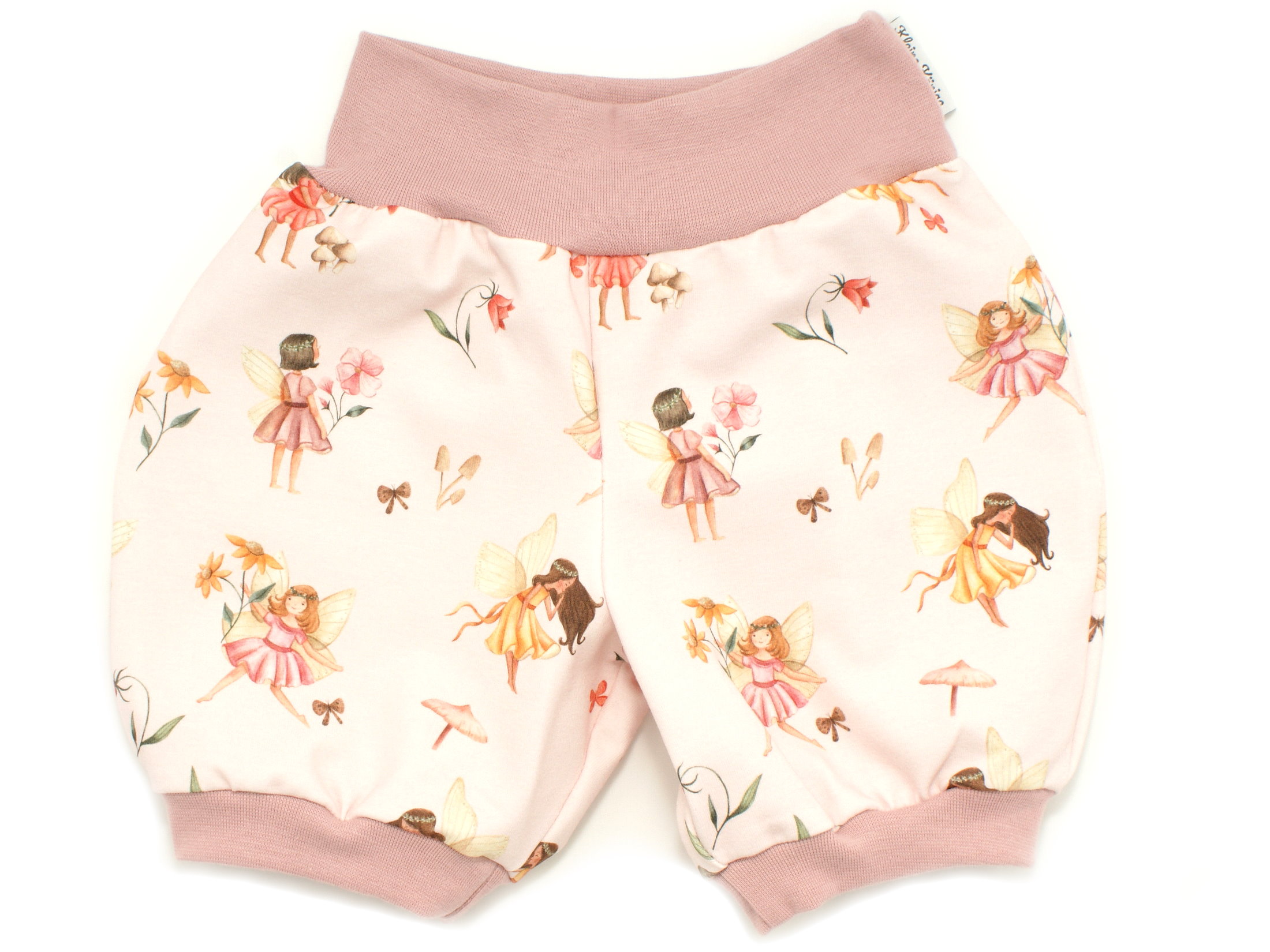 Kinder Sommer Shorts "Blumenfee" rosa beere