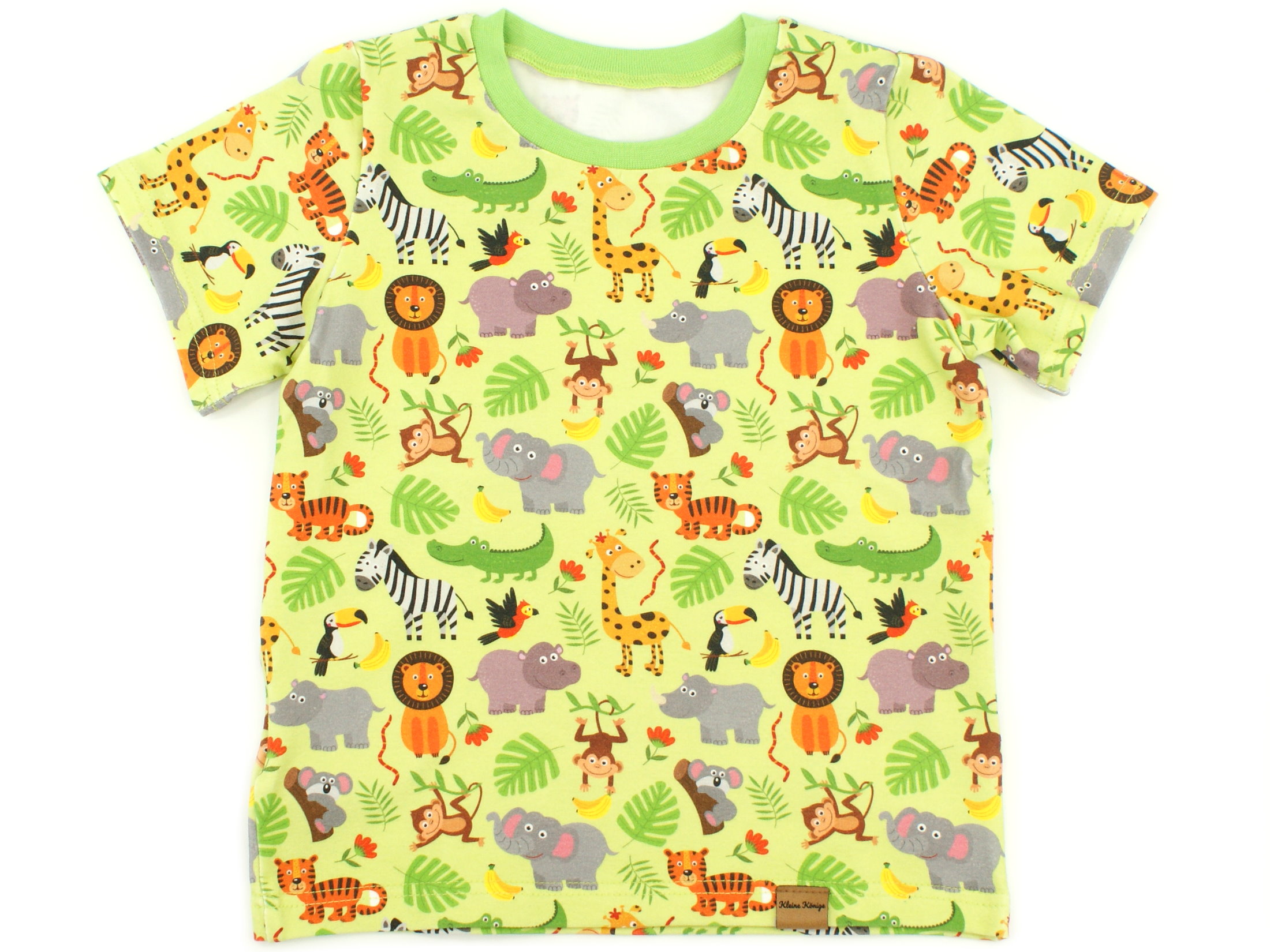 Kinder T-Shirt "Dschungeltiere" lemon