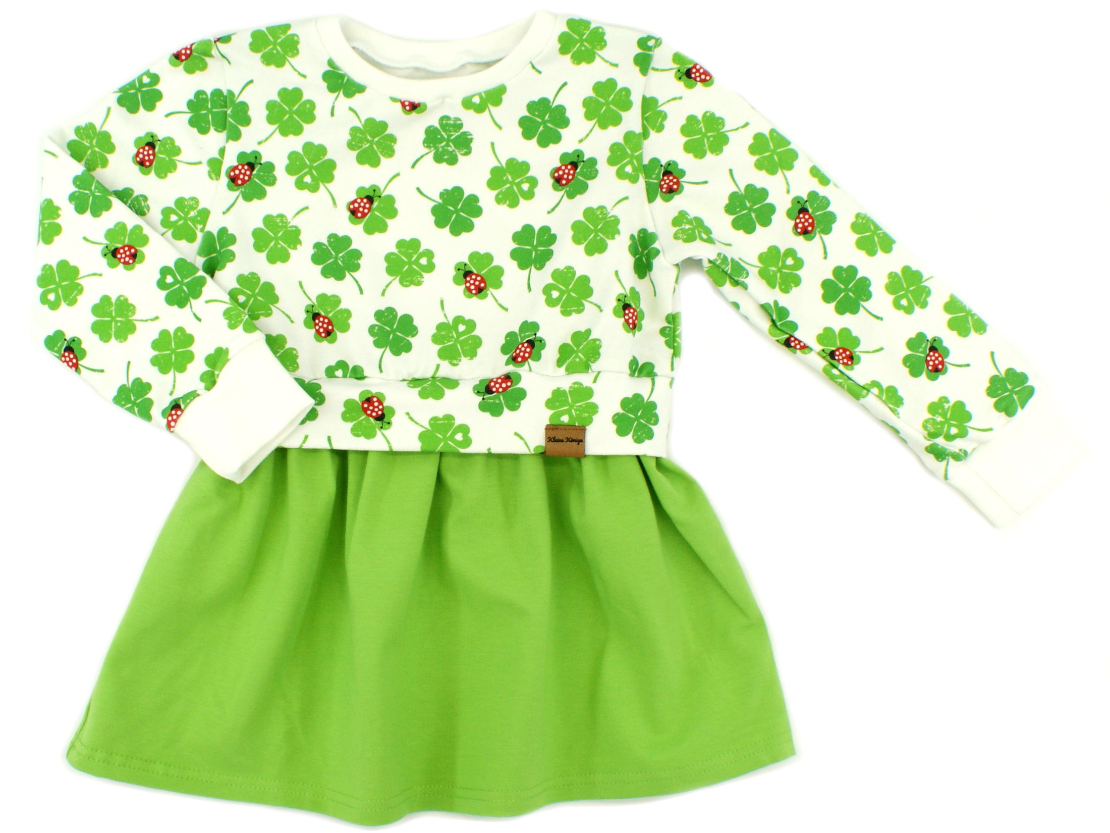 Girly Dress Kinderkleid Glücksklee "Lucky Ladybug" lemon