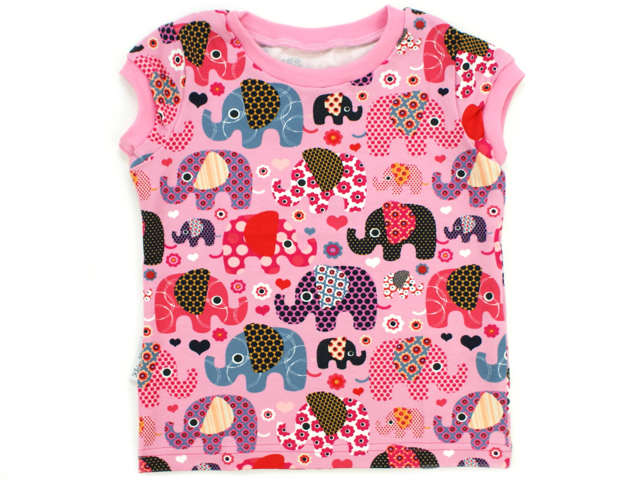 Kinder T-Shirt "Elefantenparty" beere rosa