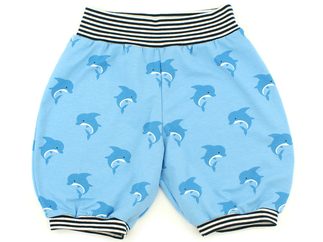 Kinder Sommer Shorts "Delphin" hellblau 146/152