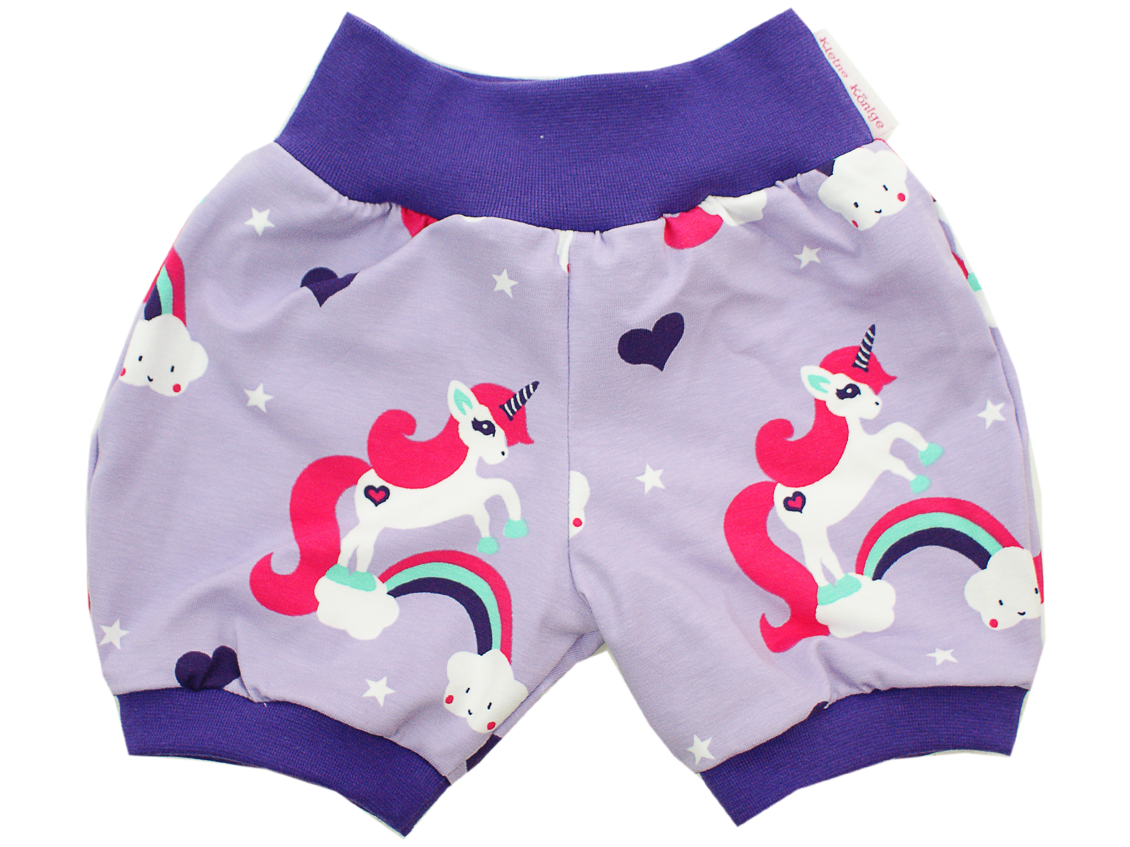 Sommer Shorts "Unicorn" lila pink in 62/68