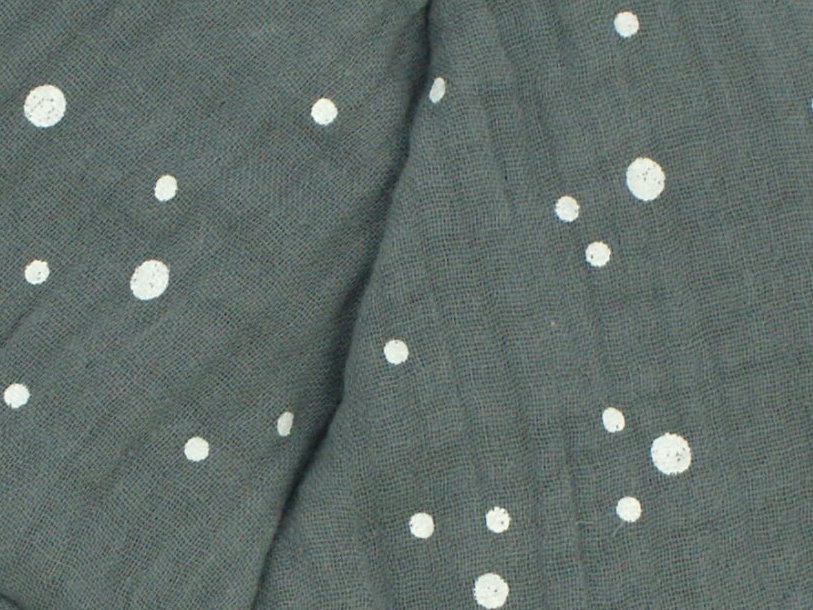 Musselin Baby Halstuch "White Dots" grau in 3 Größen