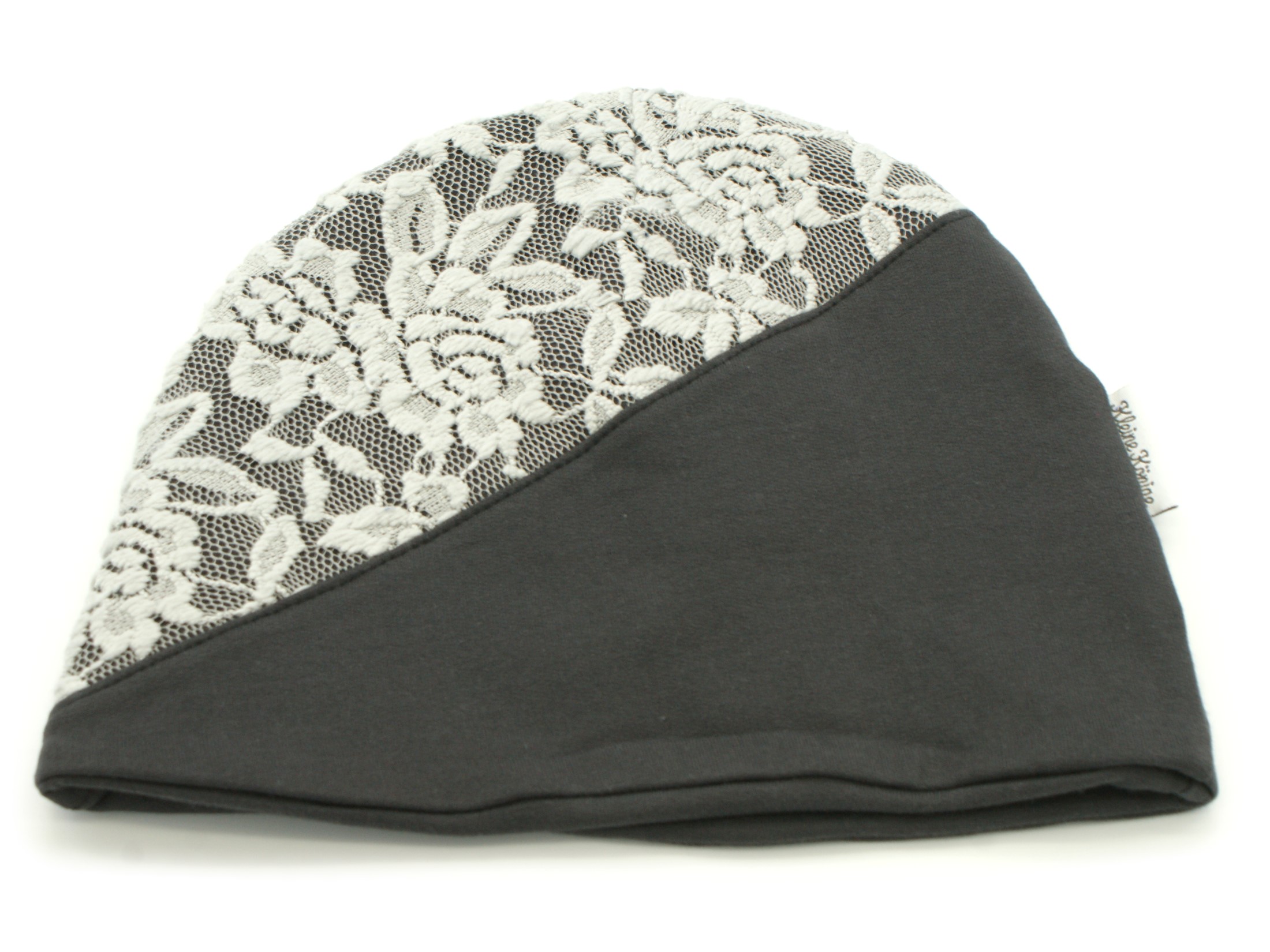 Kinder Beanie "Lace" anthrazit in 98/104