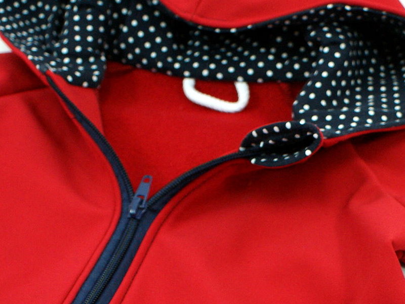 Softshelloverall Anzug "Uni" rot mit Tasche