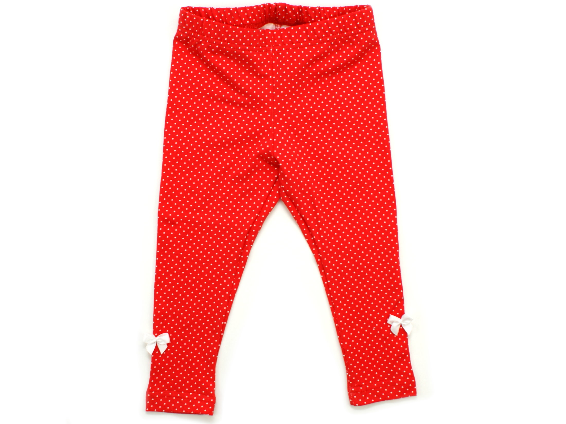 Kinder Leggings "Punkte" rot weiß