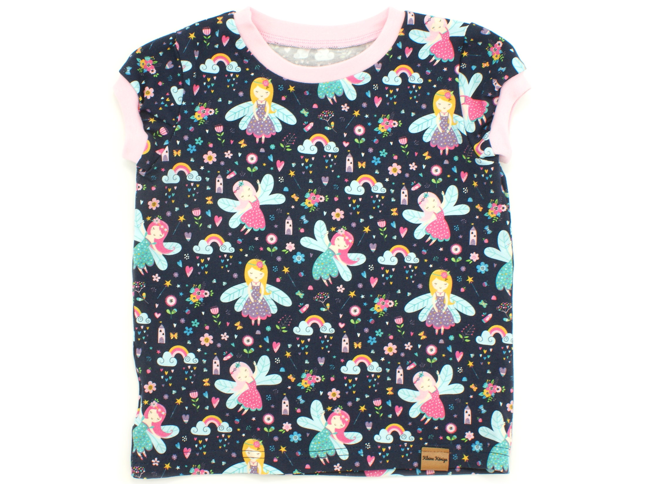 Kinder T-Shirt "Kleine Fee" marineblau rosa