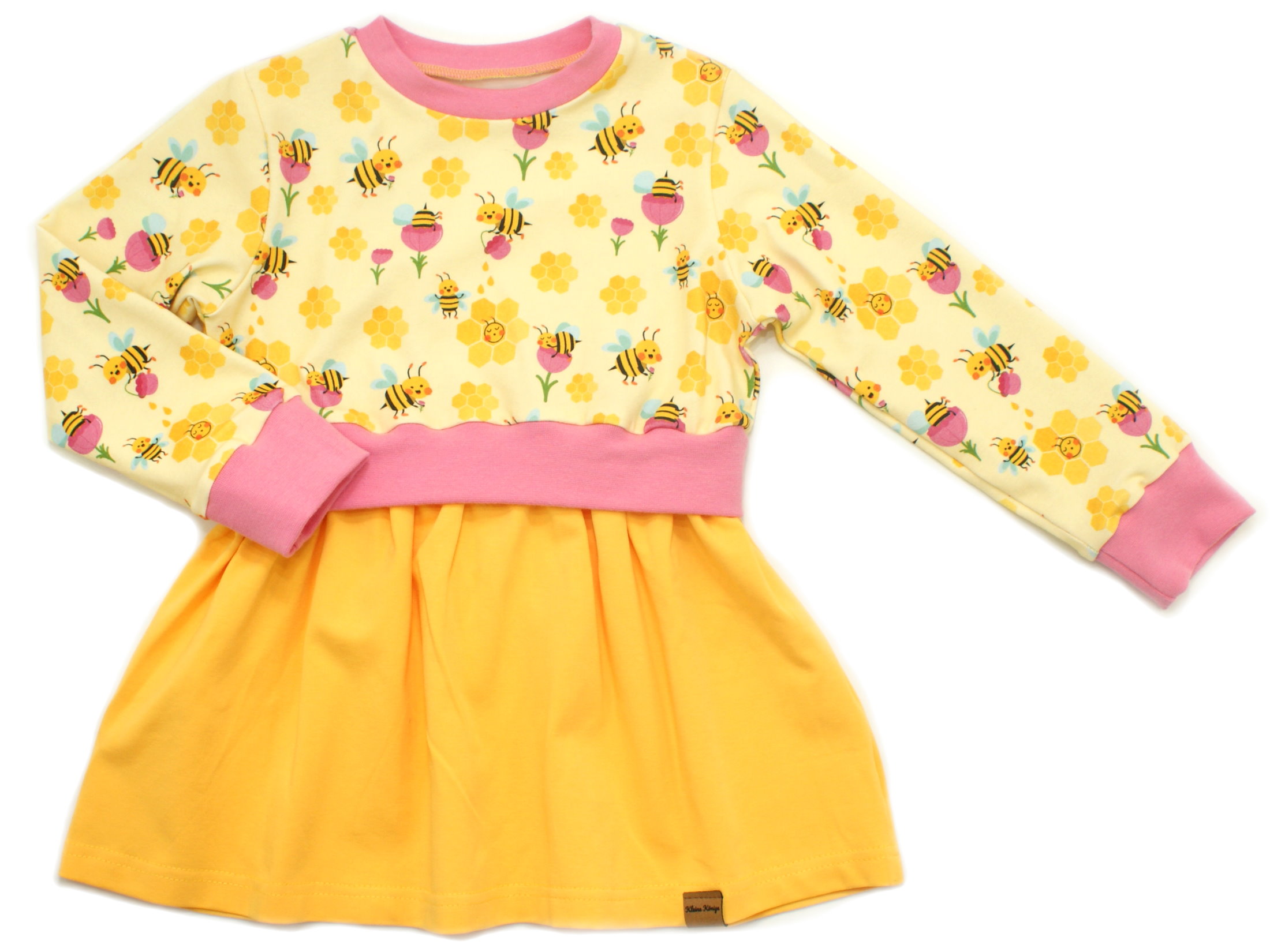 Girly Dress Kinderkleid Biene "Honey Bee" gelb 