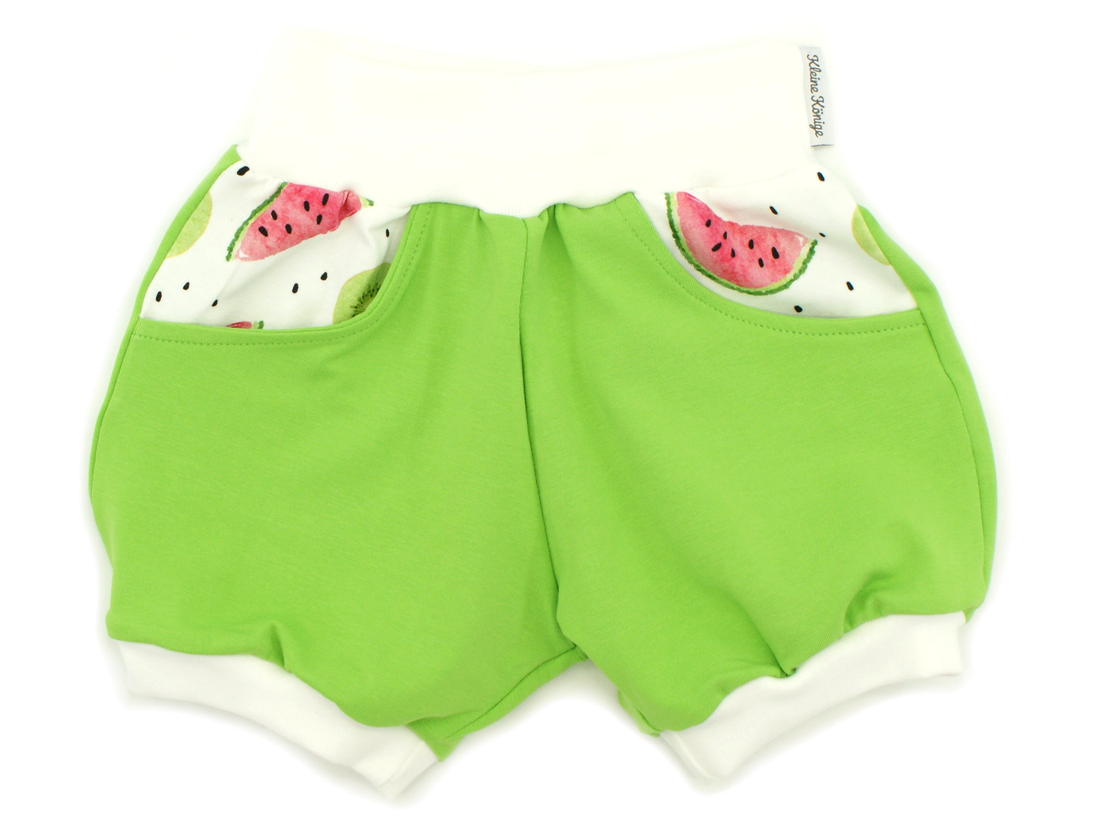 Kinder Sommer Shorts mit Taschen Melone Kiwi "Fruity" lemon