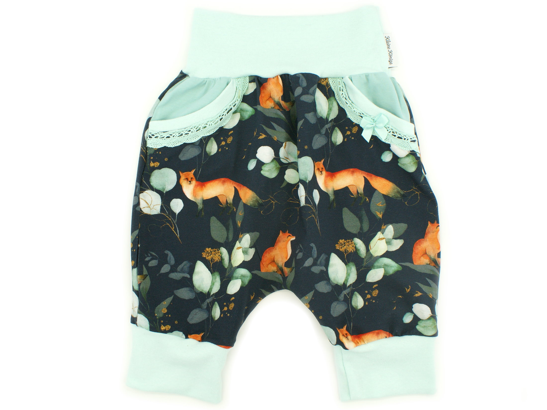 Kinder Bermuda-Shorts Fuchs "Foxlove" anthrazit mint