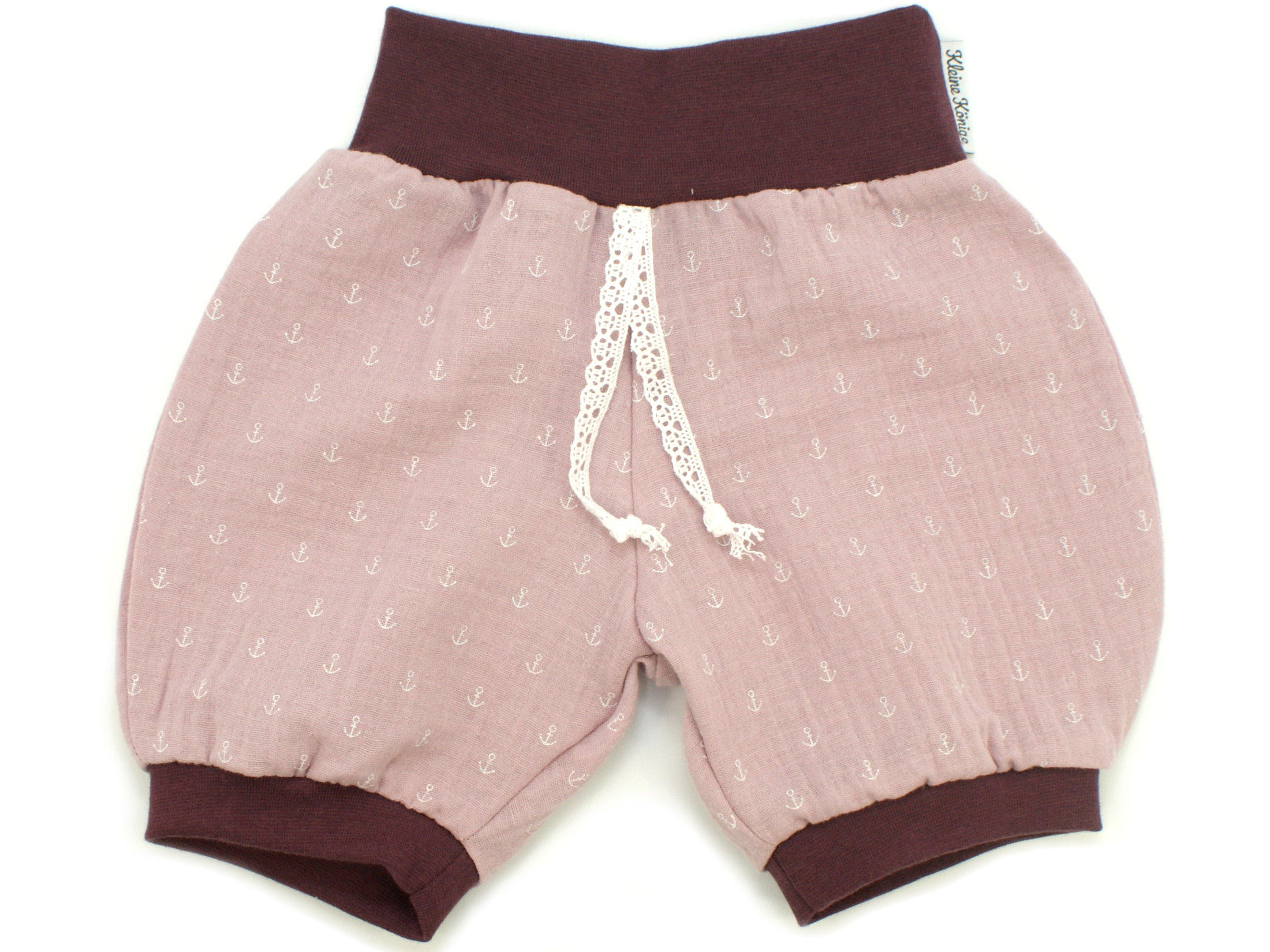 Musselin Kinder Shorts "Minianker" altrosa
