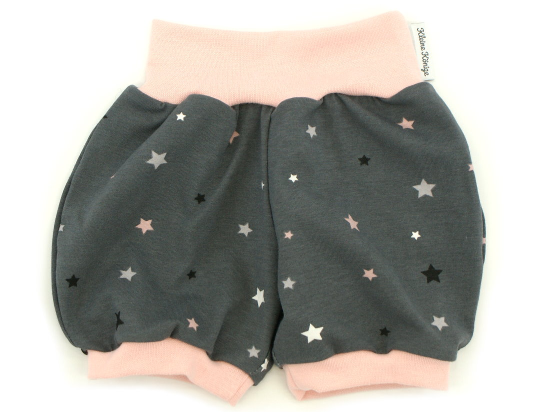 Kinder Sommer Shorts "Stenrchen" grau rosa 62/68