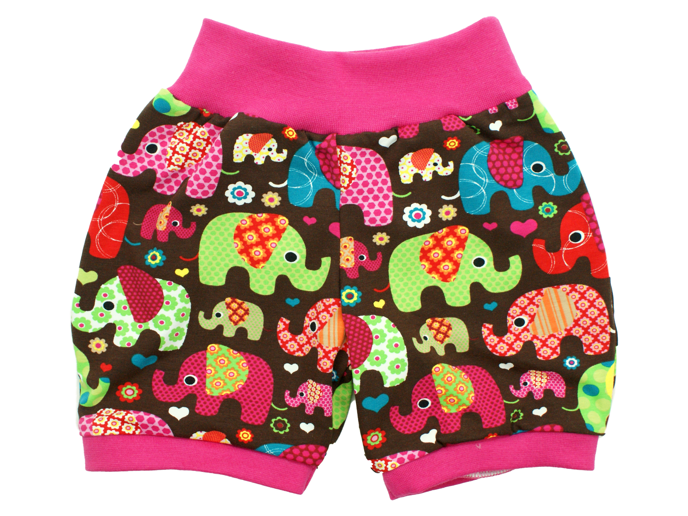 Kinder Sommer Shorts "Elefantenparty" pink