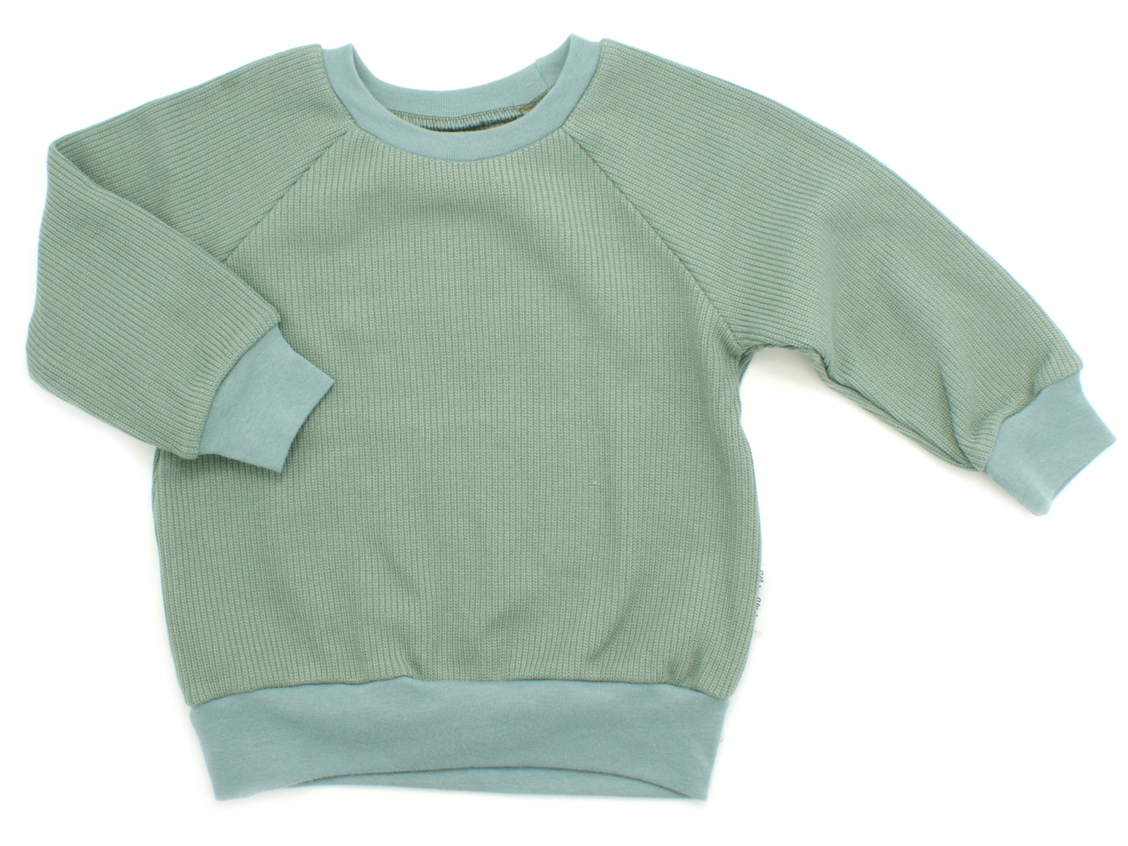 Kinder Pullover Shirt Strick Uni mint