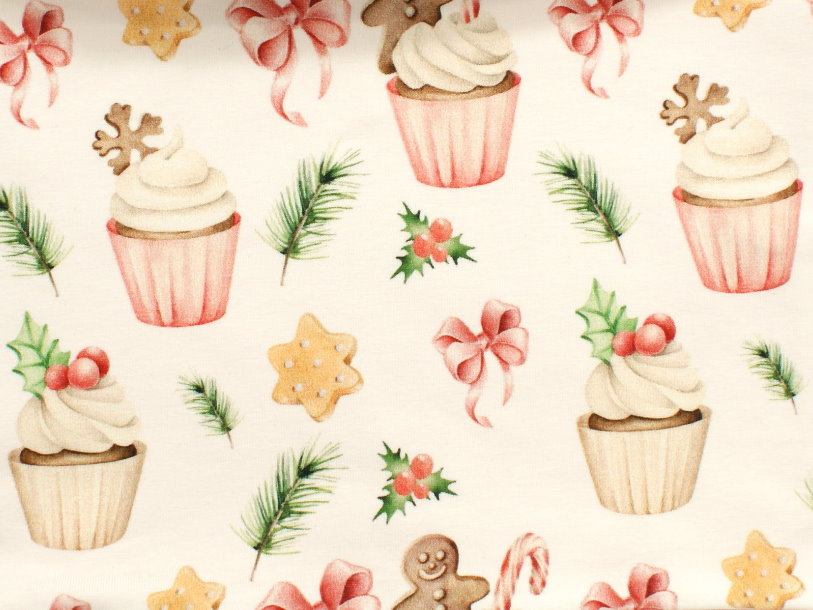 Kinderkleid Tunika Weihnachten "Cupcake" altrosa