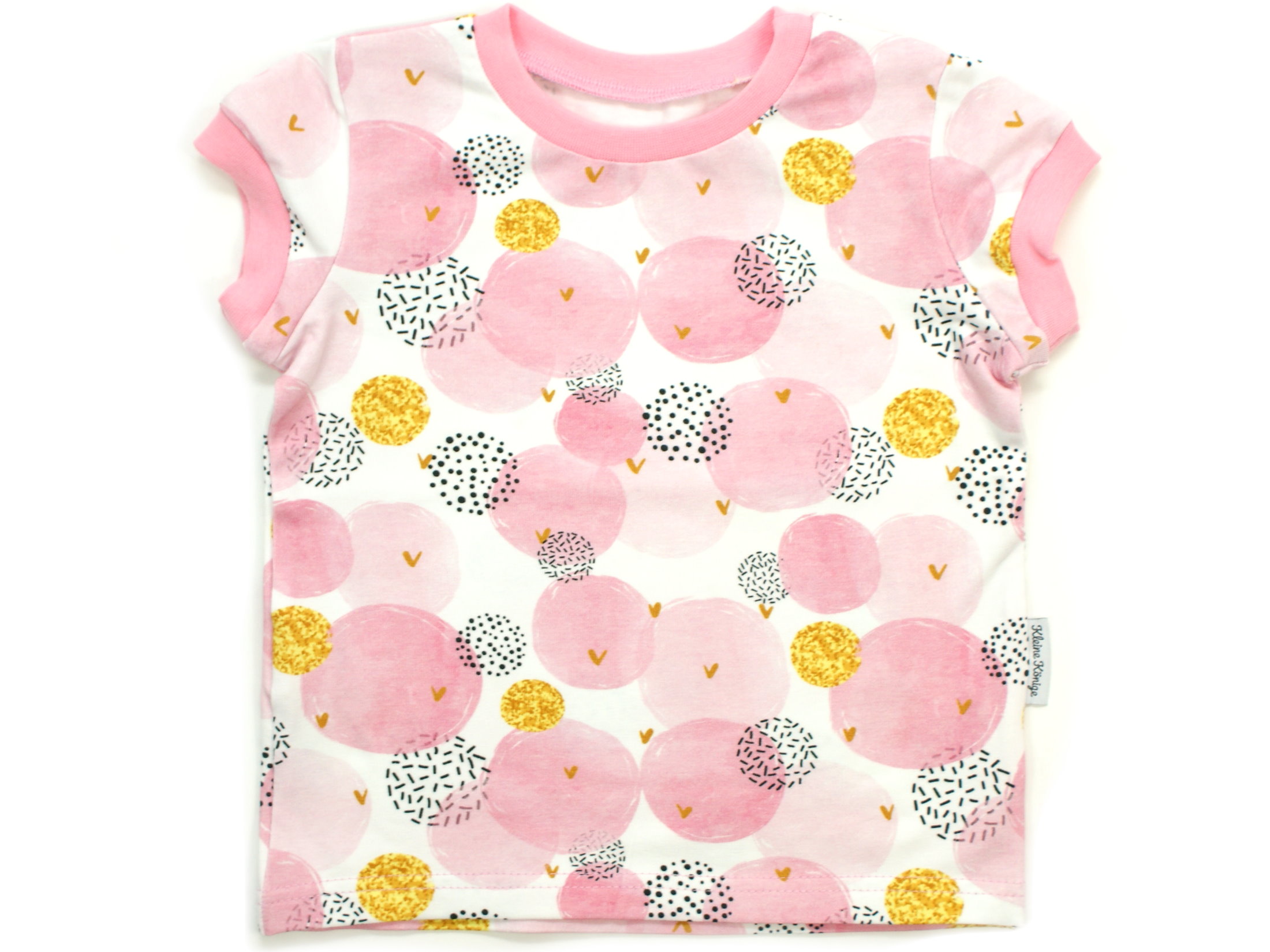 Kinder T-Shirt Punkte "Glitter Dots" rosa