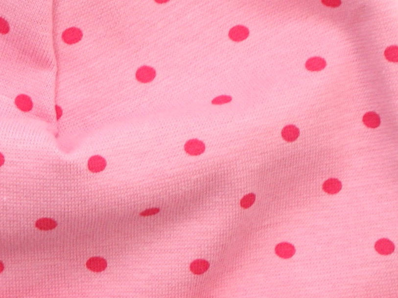 Kinder Hipster Beanie Mütze "Punkte" rosa mit Motivwahl