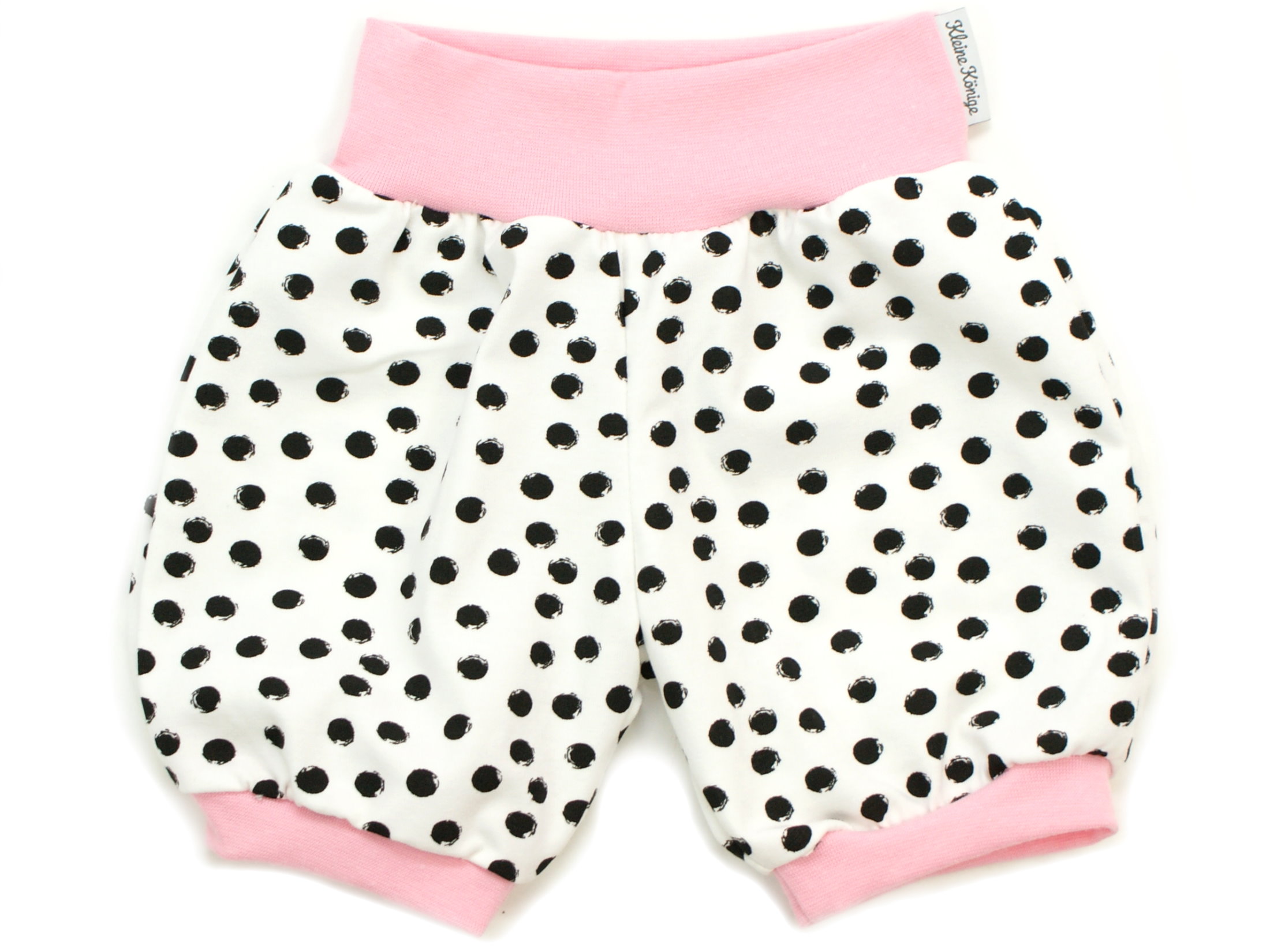 Kinder Sommer Shorts "Black and White" rosa 62/68